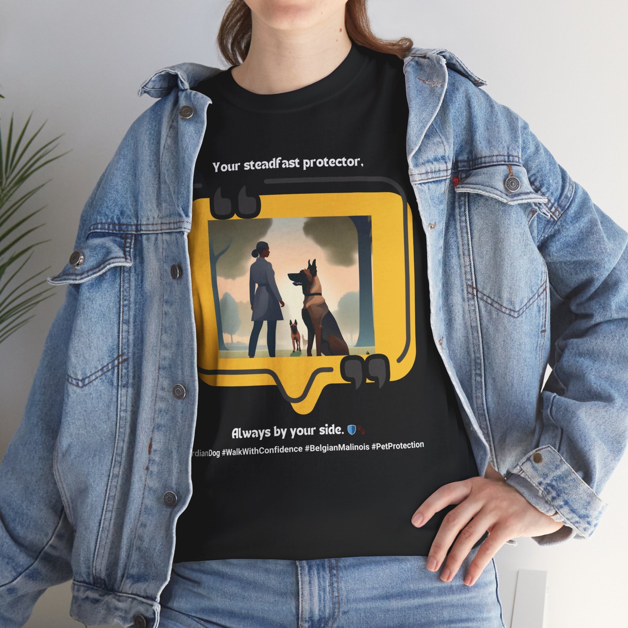 Women’s “Your Steadfast Protector” Belgian Malinois T‑Shirt – Guardian Pup Mom Gift