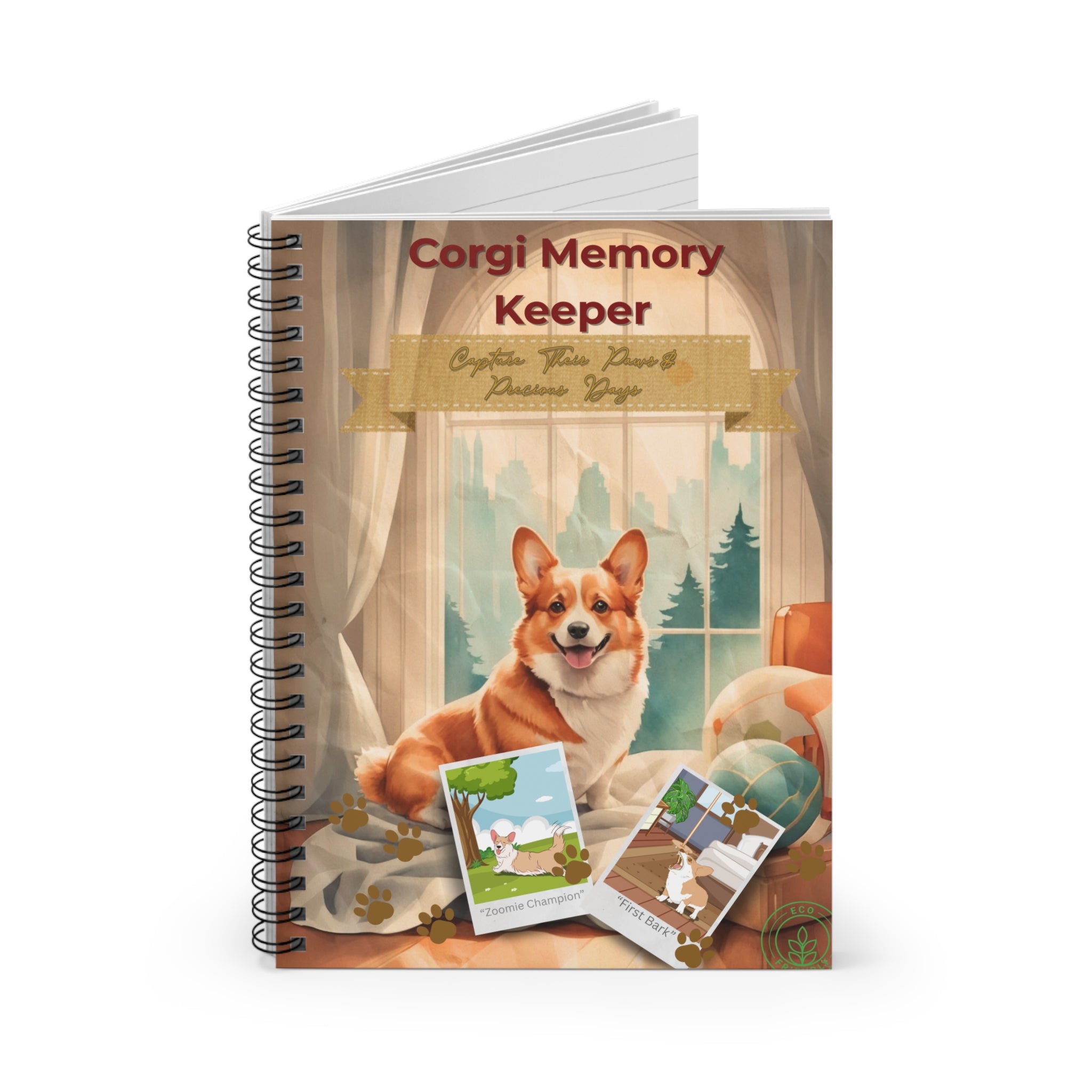 Corgi Memory Keeper Notebook - Perfect for Dog Lovers, Journaling, Pet Memories, Gifts, and Home Decor
