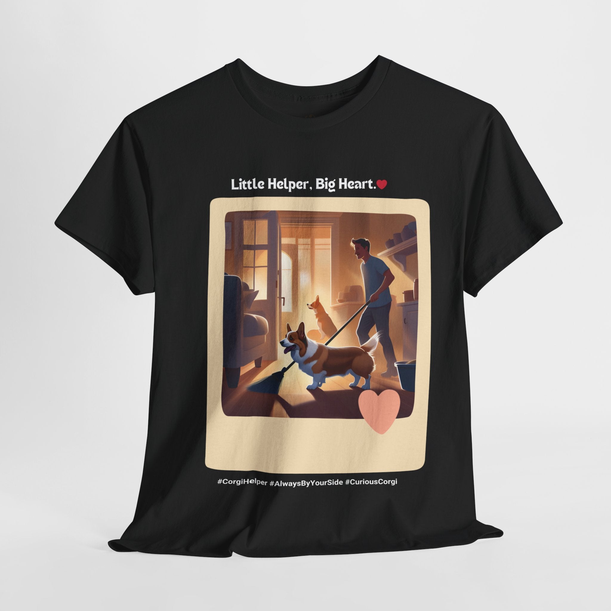 Men's - Little Helper, Big Heart: Corgi T-Shirt