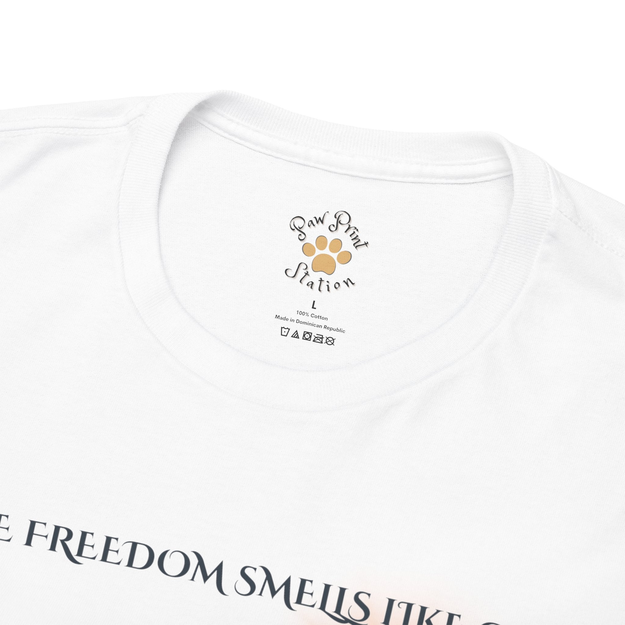 Unisex “Where Freedom Smells Like Grass” Shiba Inu T-Shirt – Dog Adventure Lover Tee