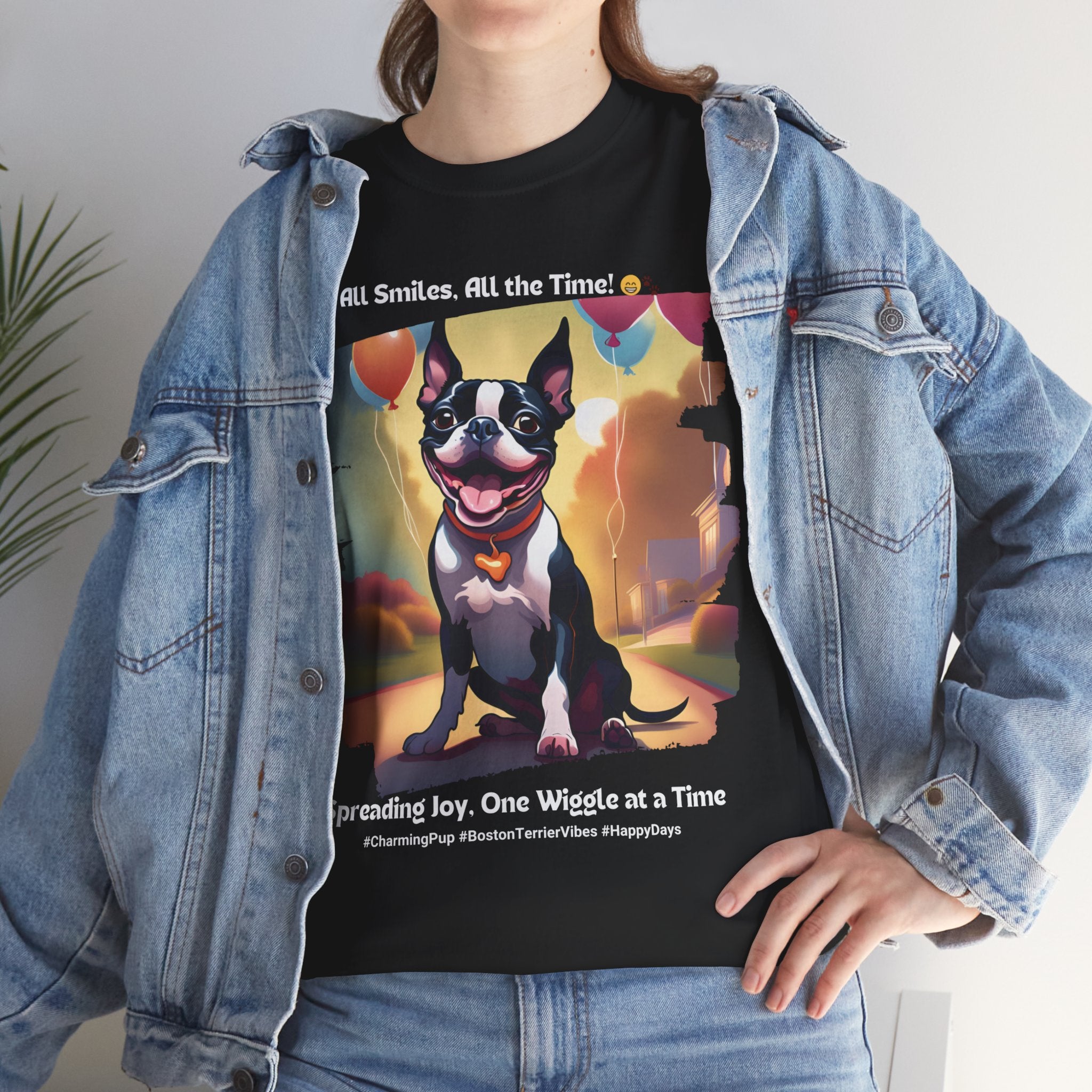 Unisex - Happy Days: Boston Terrier T-Shirt