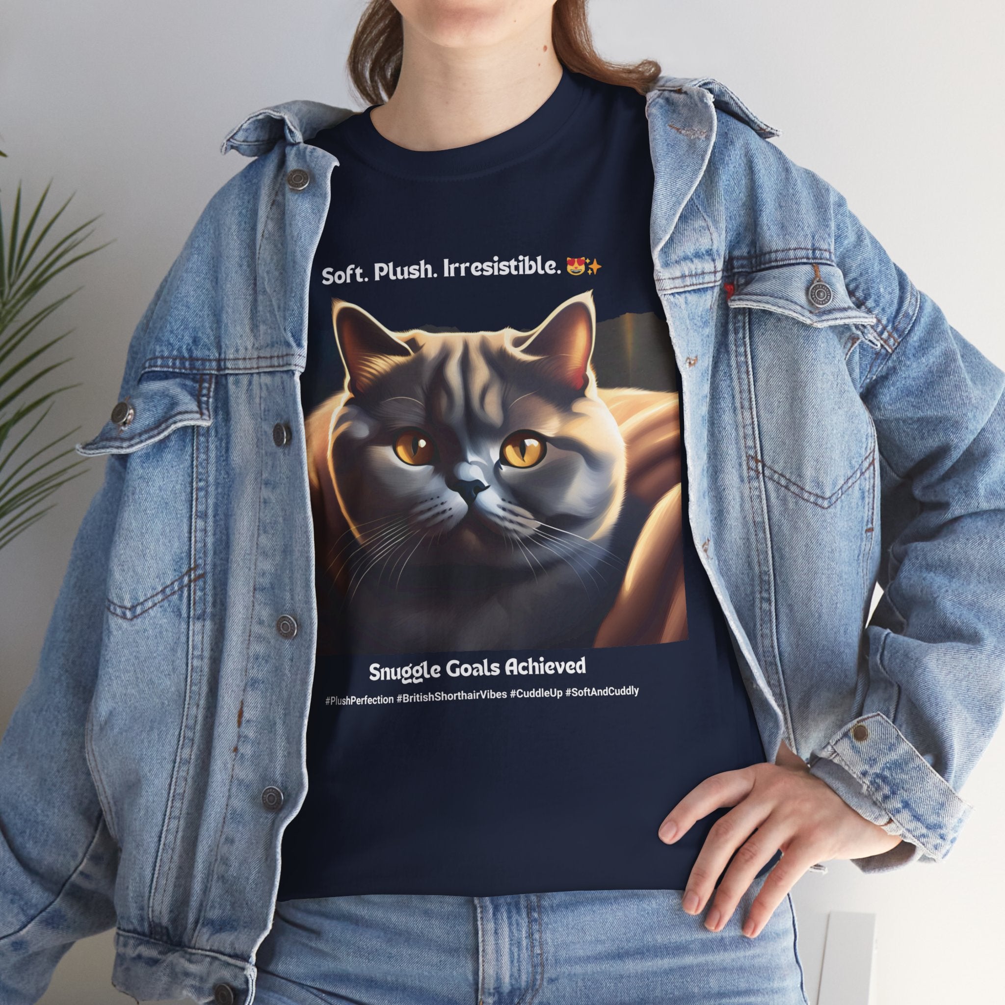 Unisex - Plush Perfection: British Shorthair Cuddles T-Shirt