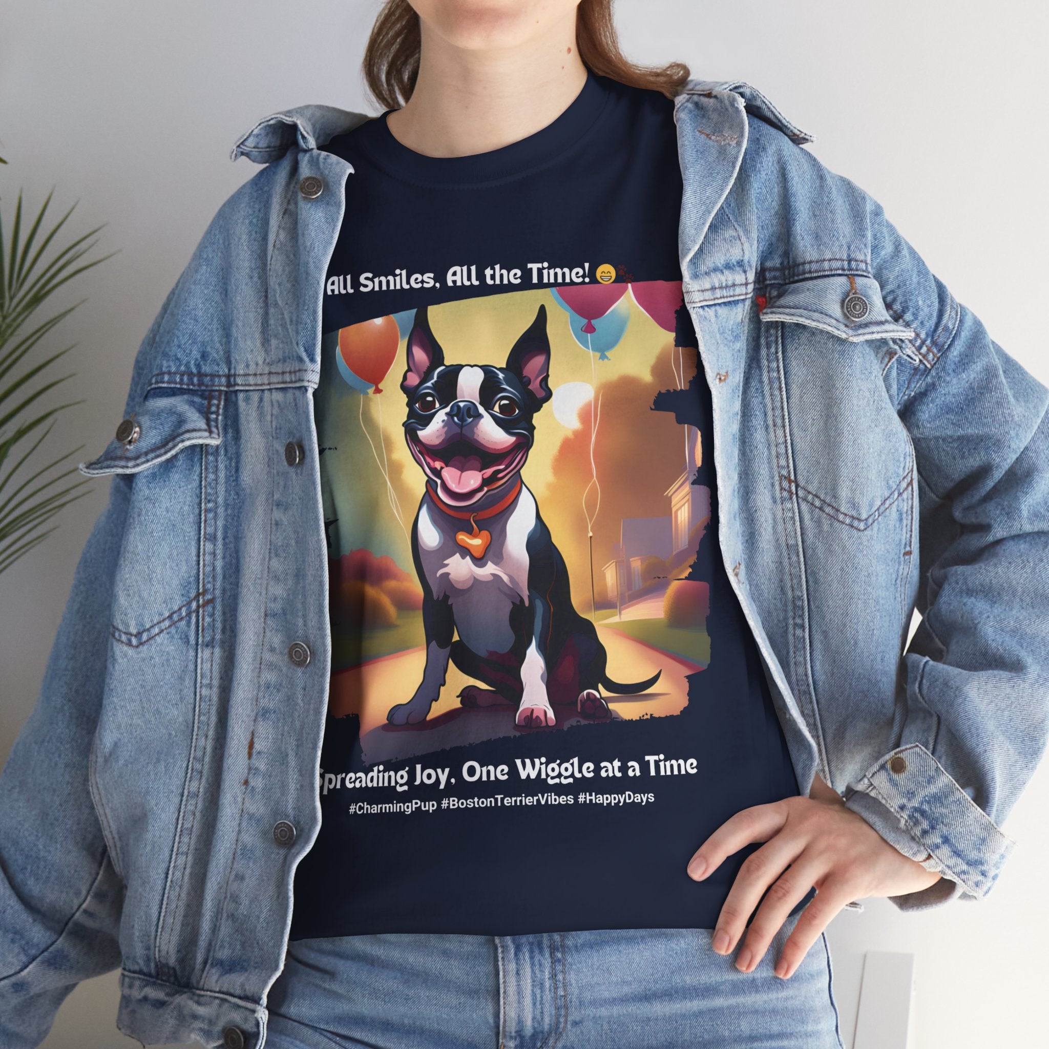 Unisex - Happy Days: Boston Terrier T-Shirt