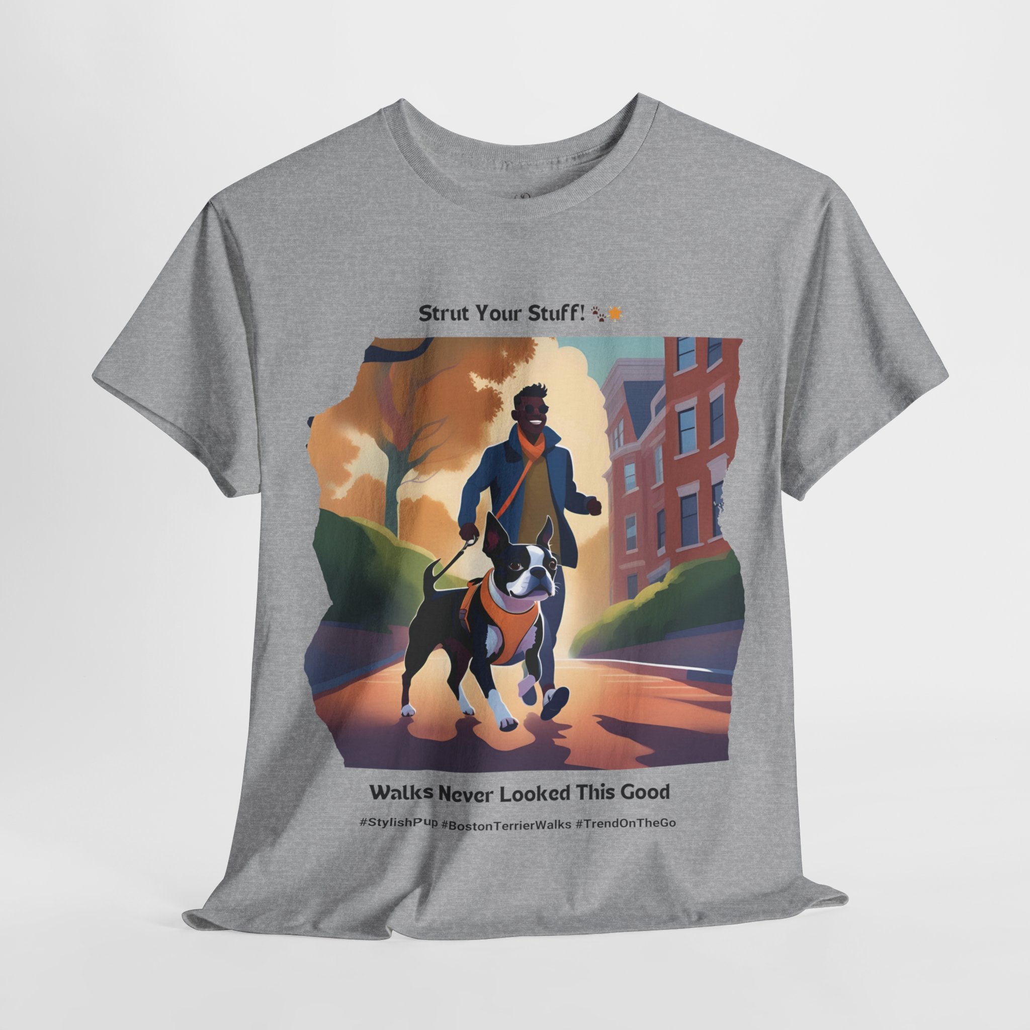 Men's - Stylish Pup: Boston Terrier Fashion T-Shirt