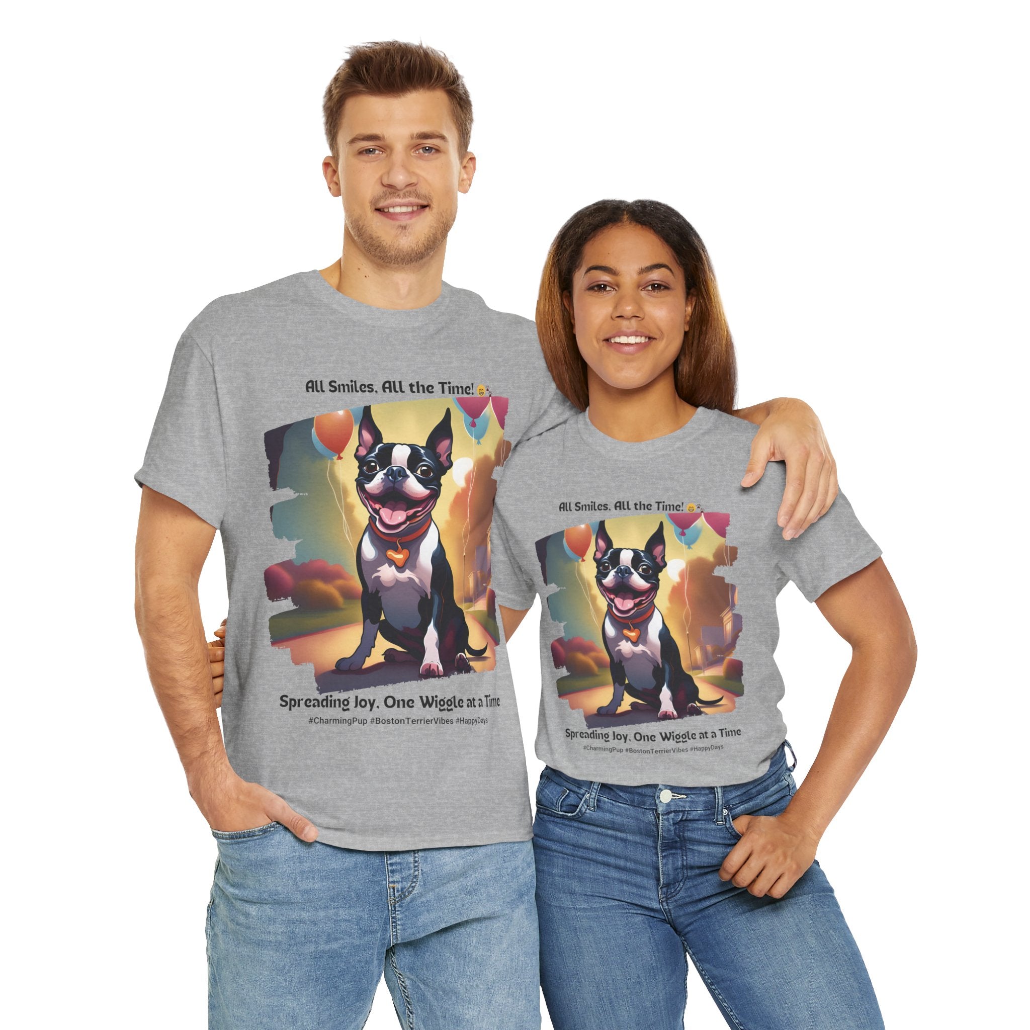 Unisex - Happy Days: Boston Terrier T-Shirt
