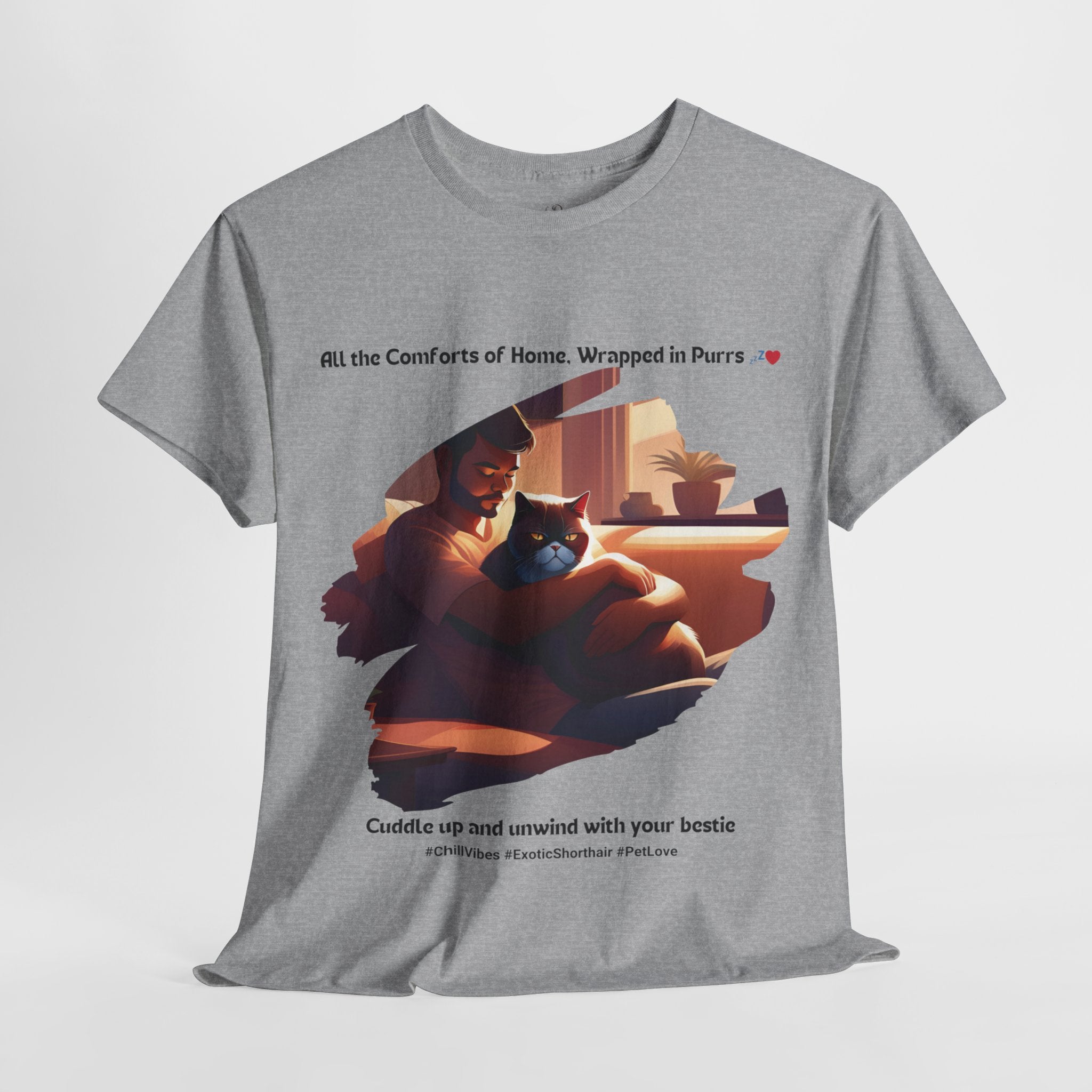 Men’s “Purrfect Pair” Exotic Shorthair T‑Shirt – Cozy Cat Dad Gift