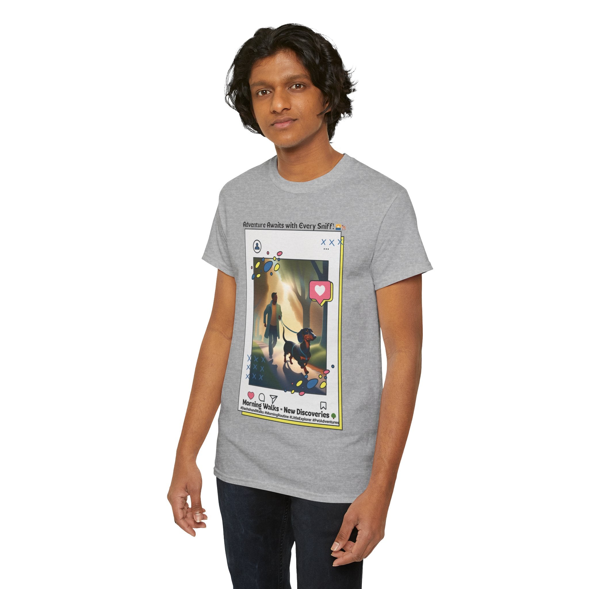 Men's - Morning Walks with Max: Dachshund Exploration T-Shirt