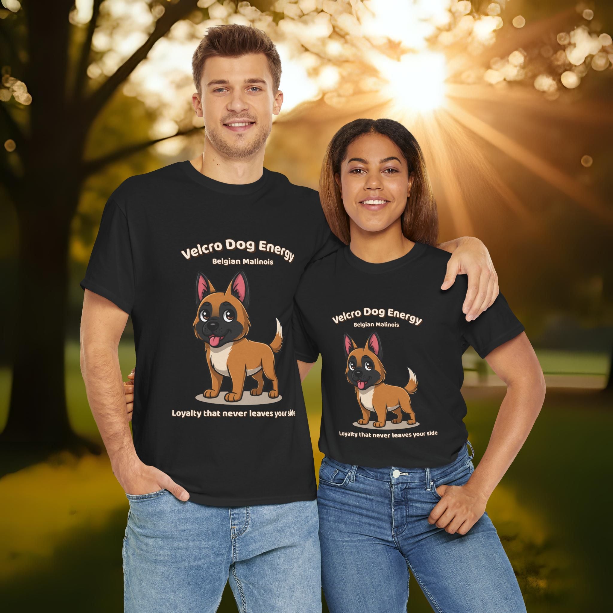 Unisex T-Shirt – Velcro Dog Energy: Belgian Malinois Everyday Moments Edition