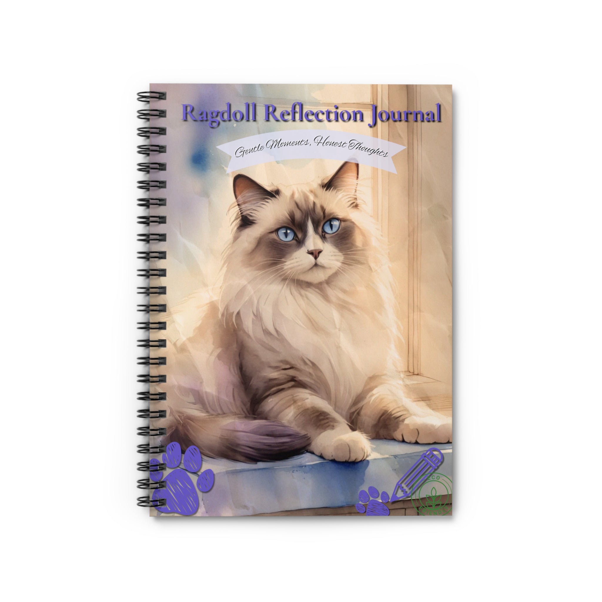 Ragdoll Cat Spiral Notebook, Cute Cat Journal, Pet Lover Gift, Cat Lover's Notebook, Cat-Themed Stationery, Creative Writing Journal
