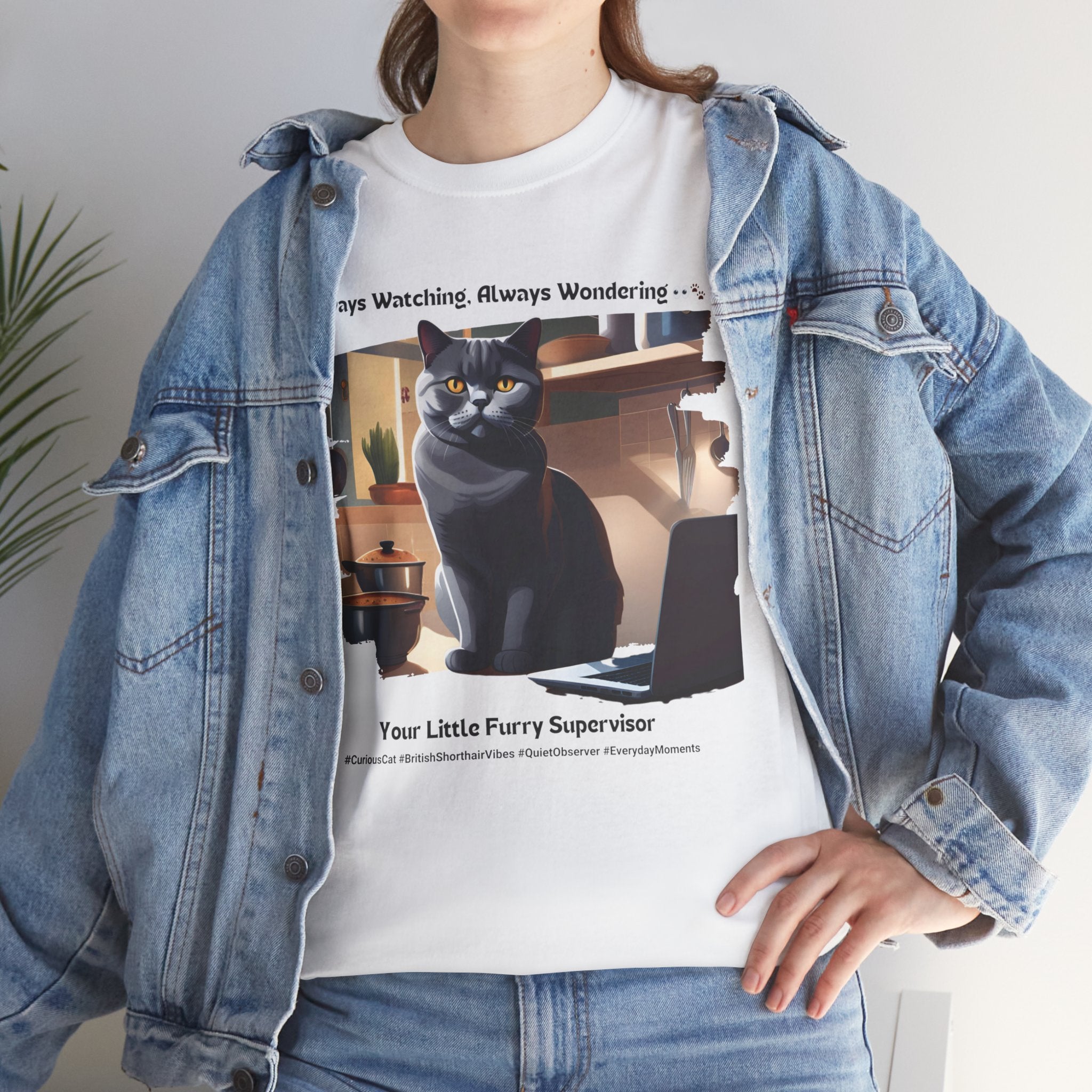 Unisex “Quiet Observer” British Shorthair T‑Shirt – Observant Kitty Gift