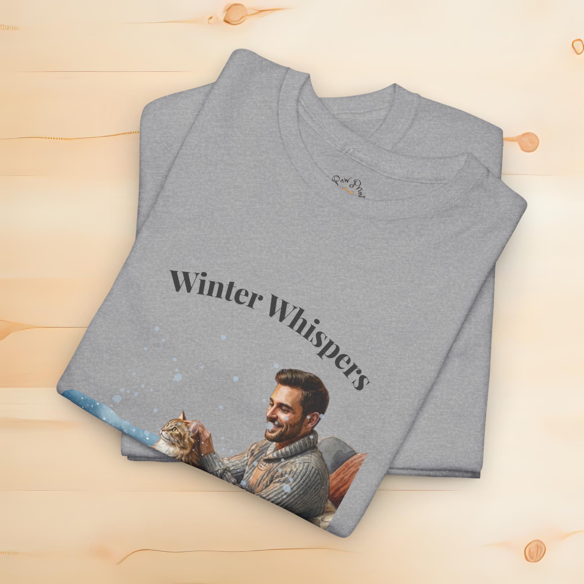 Unisex Personalized T-Shirt – Winter Whispers: Maine Coon Watercolor Portrait Edition