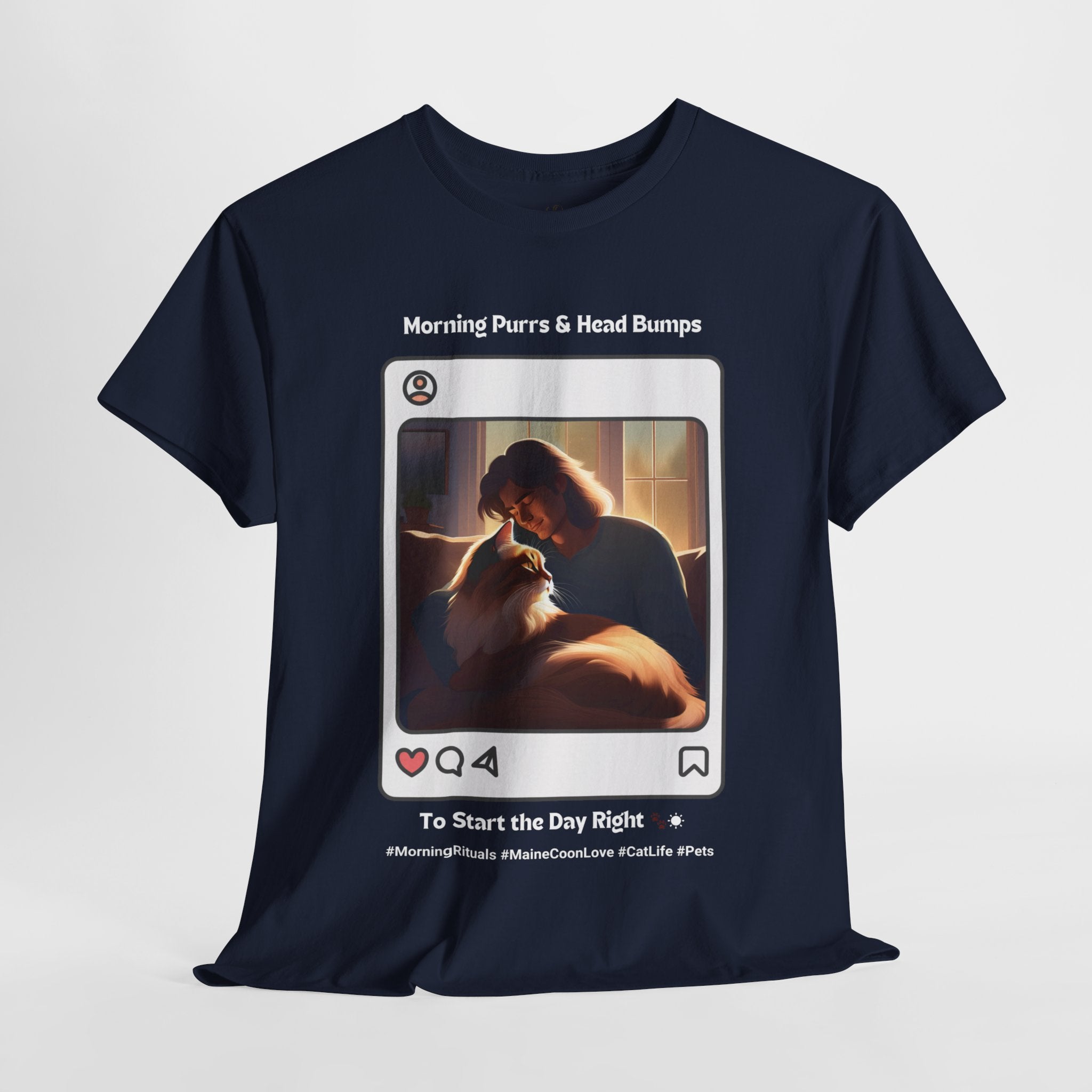 Men's - Morning Purrs & Head Bumps: Start Your Day Right T-Shirt