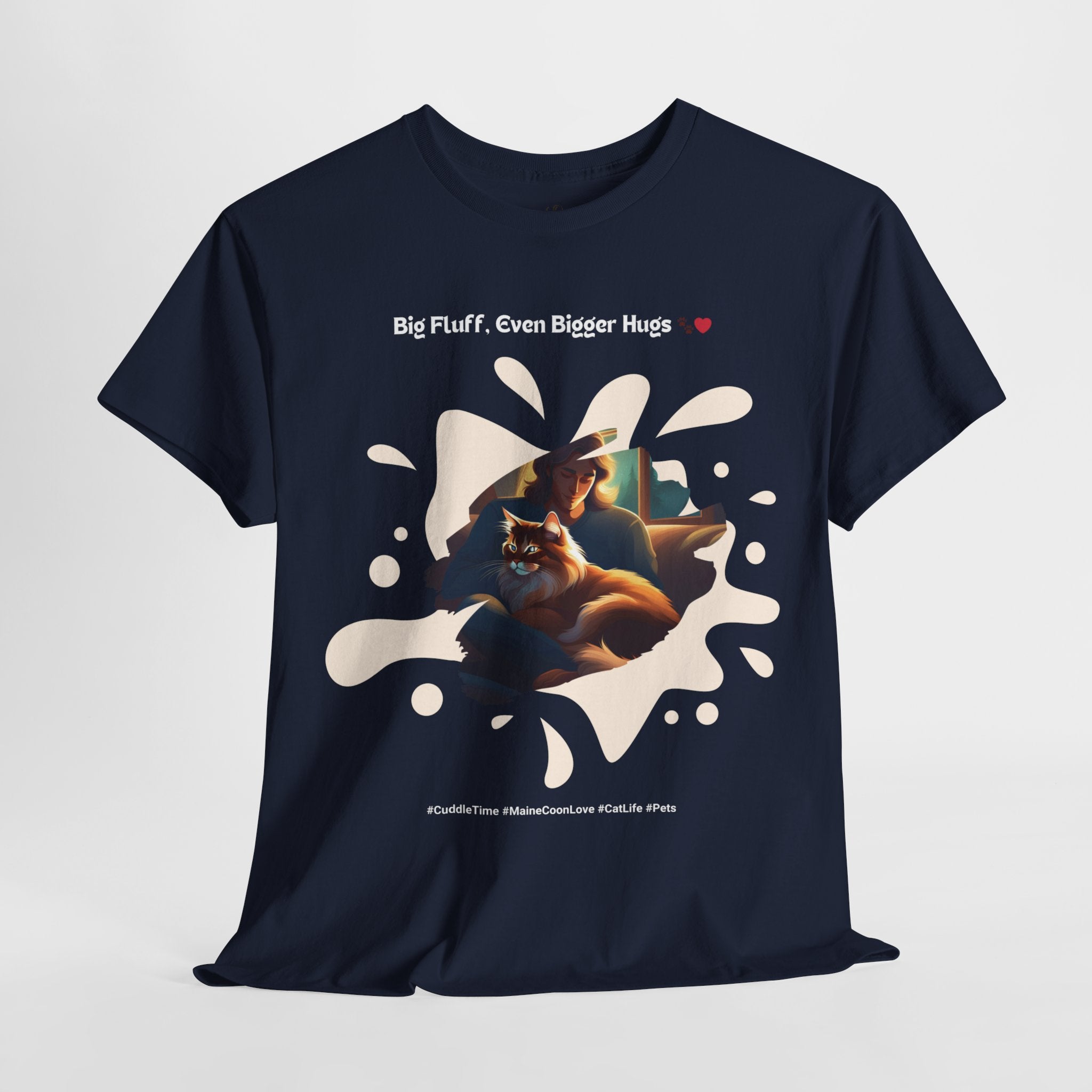 Men's - Big Fluff, Even Bigger Hugs: Maine Coon Cuddles T-Shirt