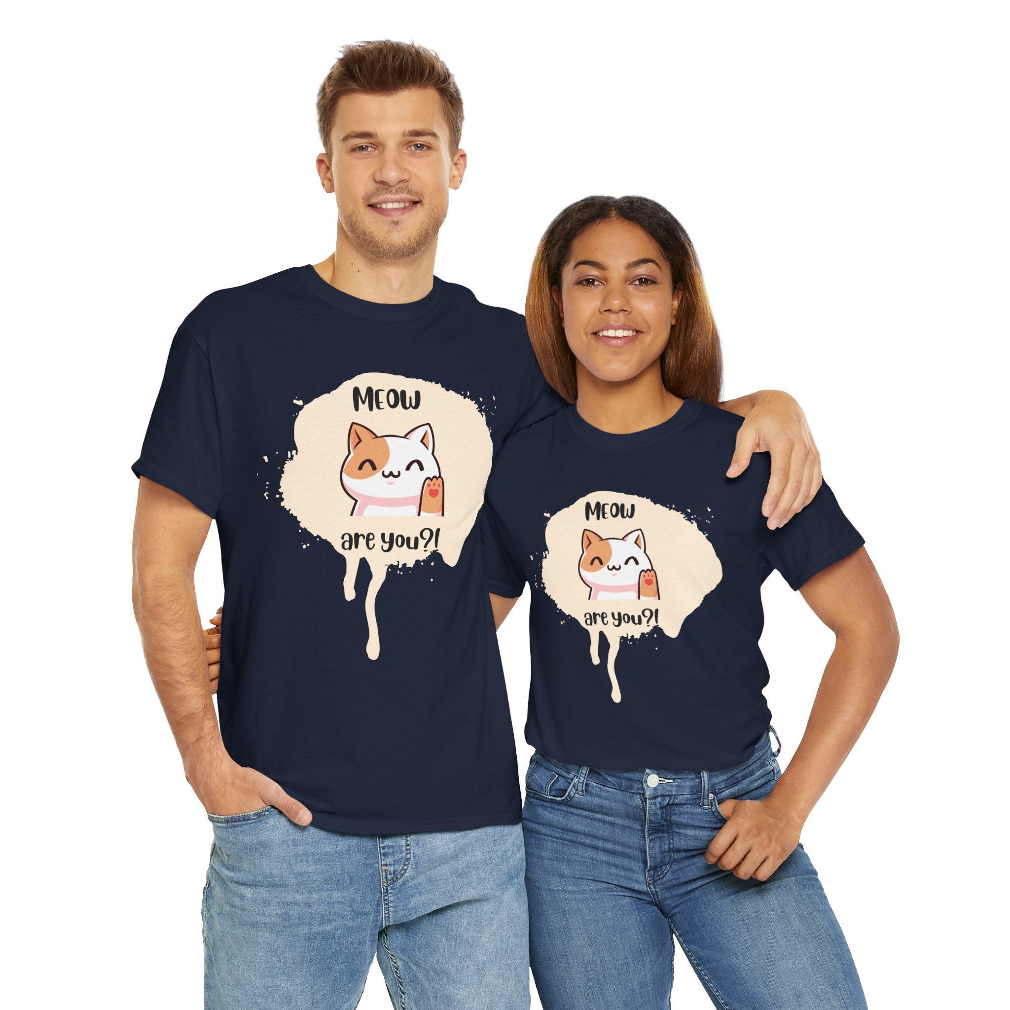 Unisex “Meow Are You?” T-Shirt – Playful Greeting, Cat Lover Gift