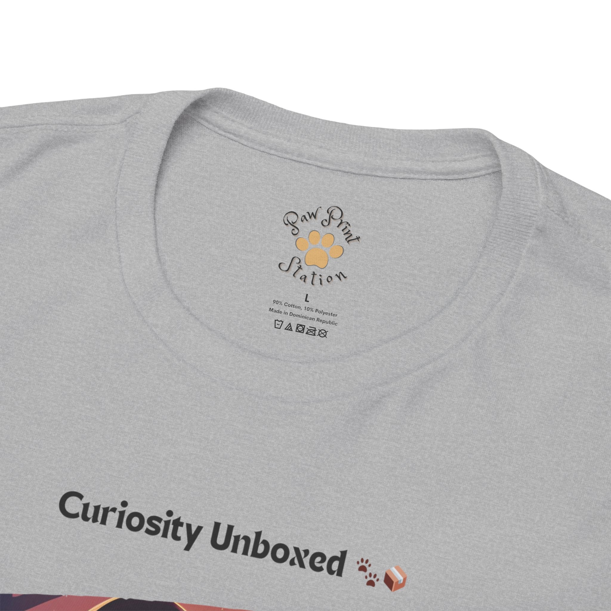 Men’s “Curiosity Unboxed” Maine Coon T‑Shirt – Adventurous Cat Dad Gift