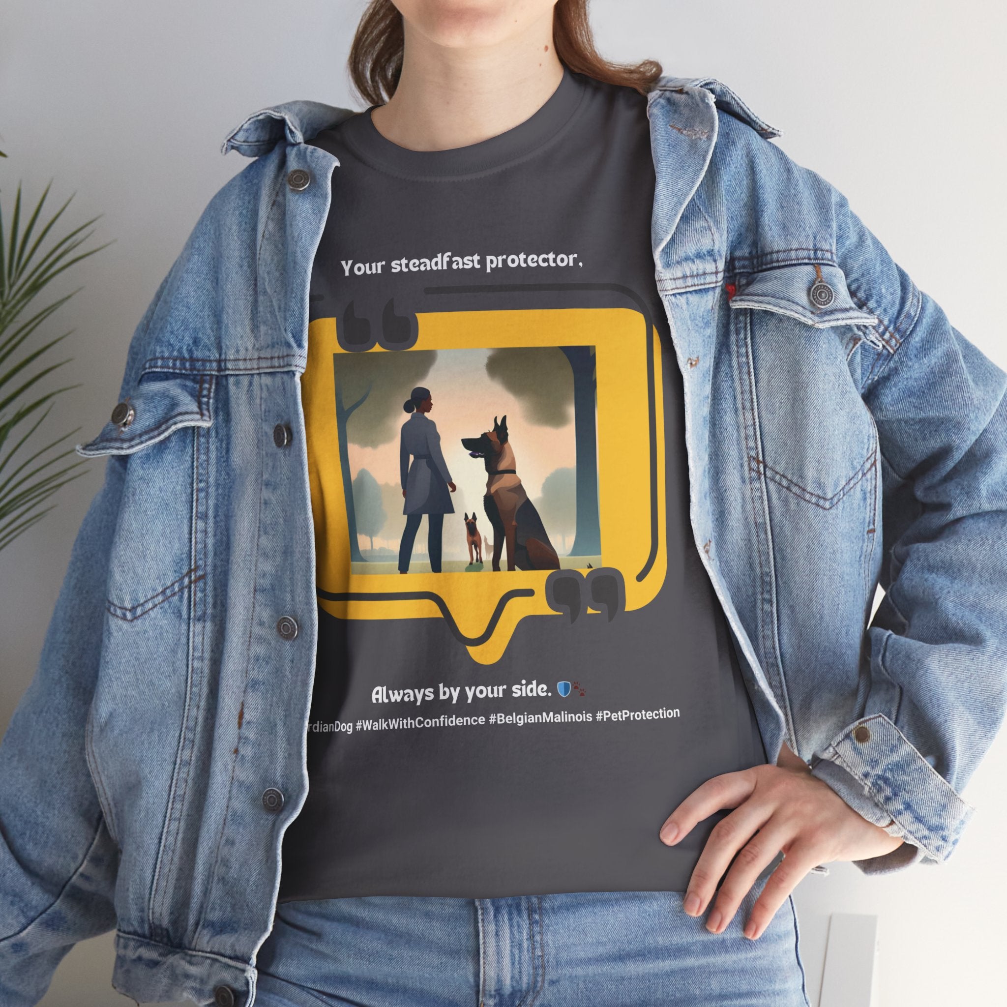 Women’s “Your Steadfast Protector” Belgian Malinois T‑Shirt – Guardian Pup Mom Gift