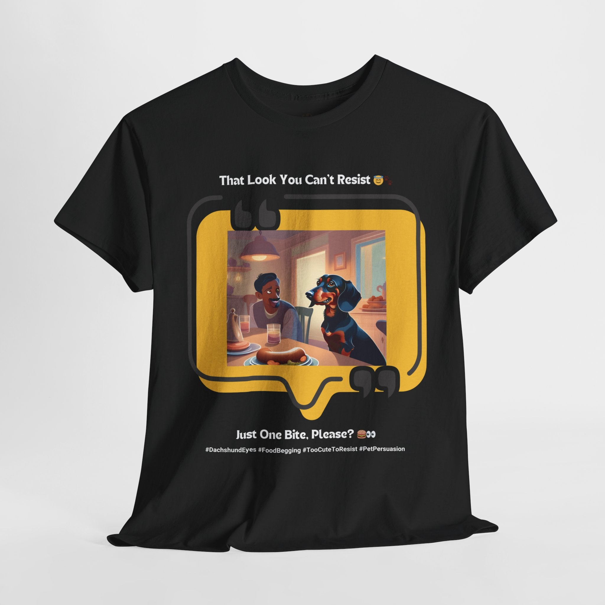 Men’s “That Look You Can’t Resist” Dachshund T‑Shirt – Irresistible Pup Dad Gift