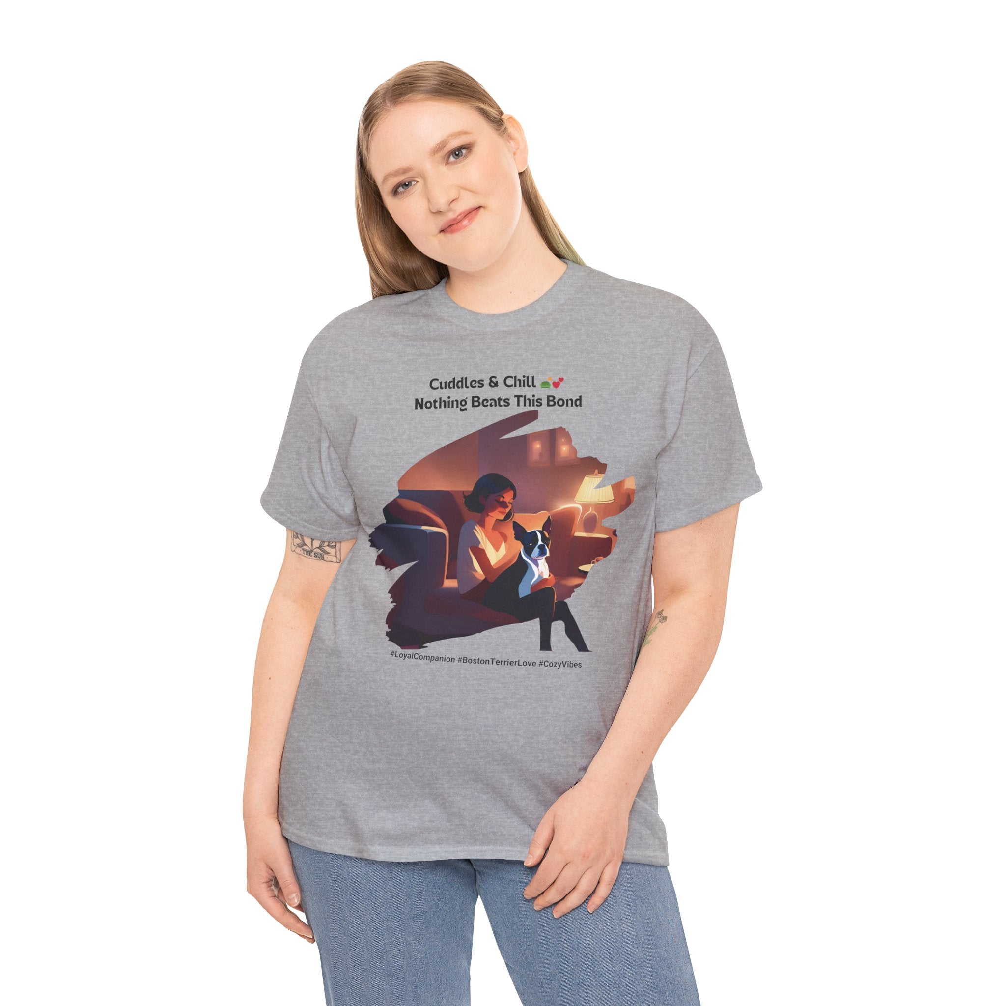 Women’s “Loyal Companion” Boston Terrier T‑Shirt – Faithful Pup Mom Gift