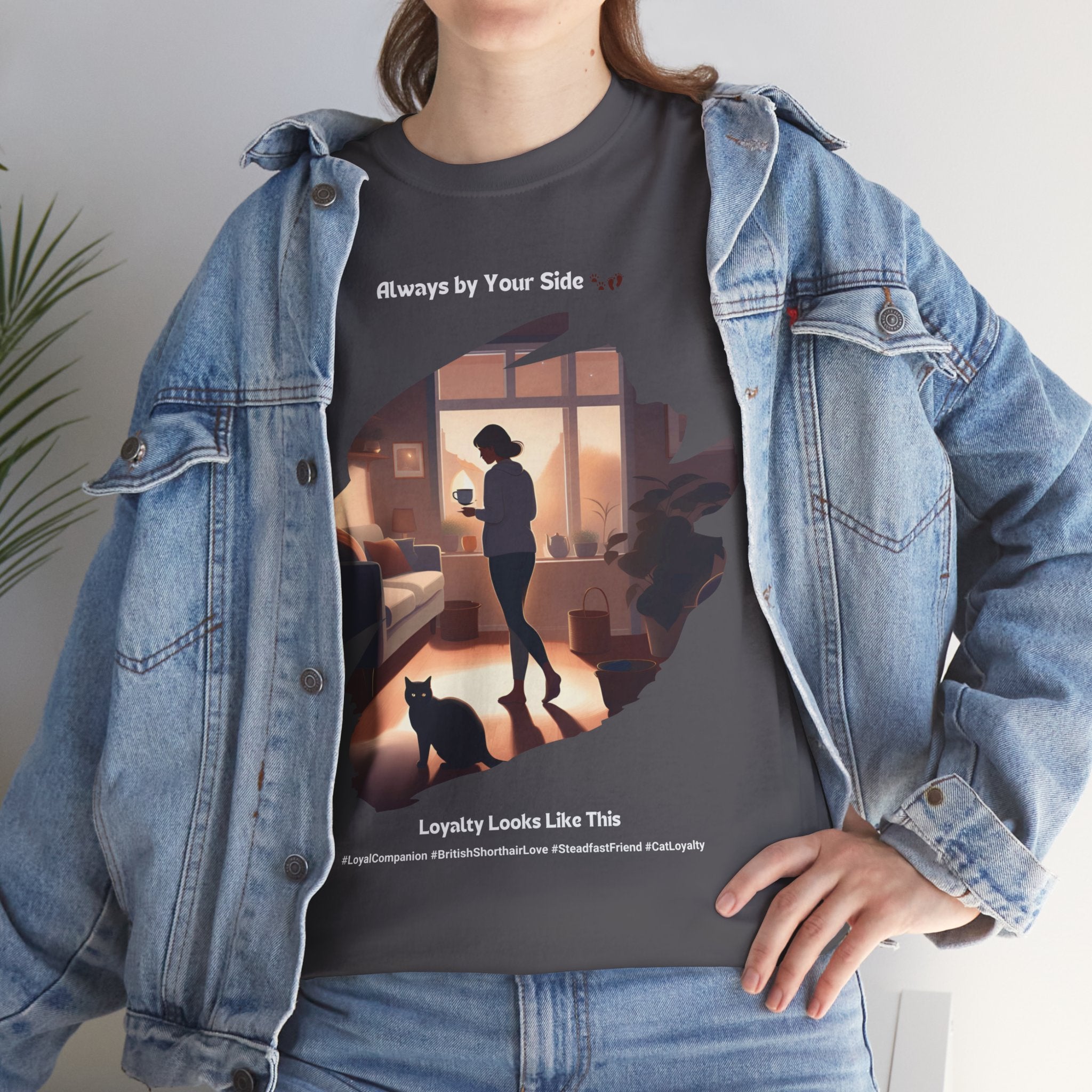 Women’s “Ever-Present Purr” British Shorthair T-Shirt – Loyal Kitty, Cat Mom Gift