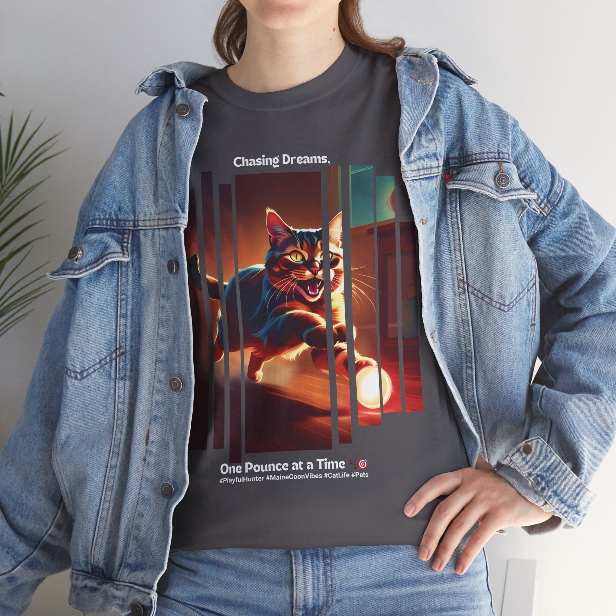 Unisex - Chasing Dreams, One Pounce at a Time T-Shirt