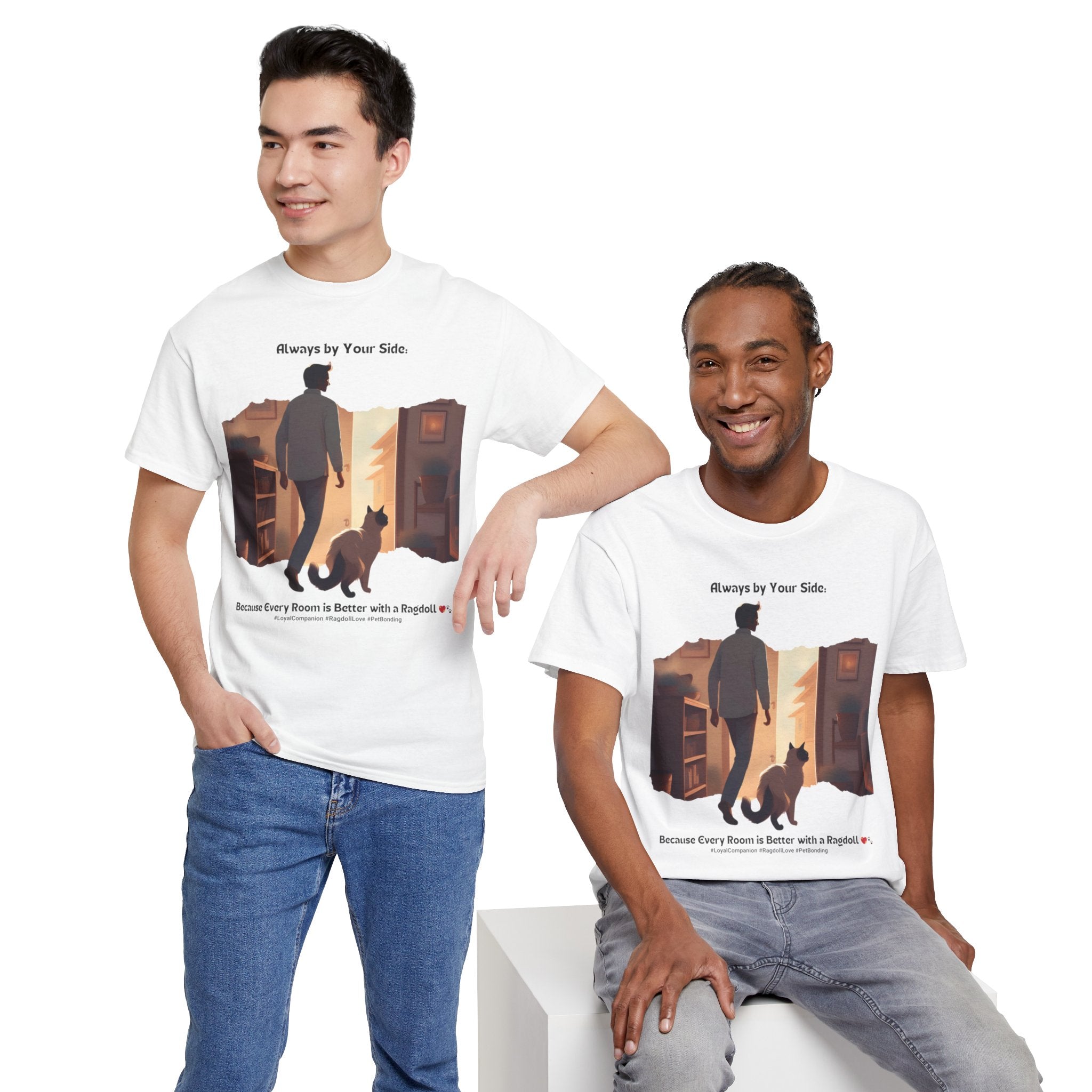 Men's - Always by Your Side: Ragdoll Love T-Shirt