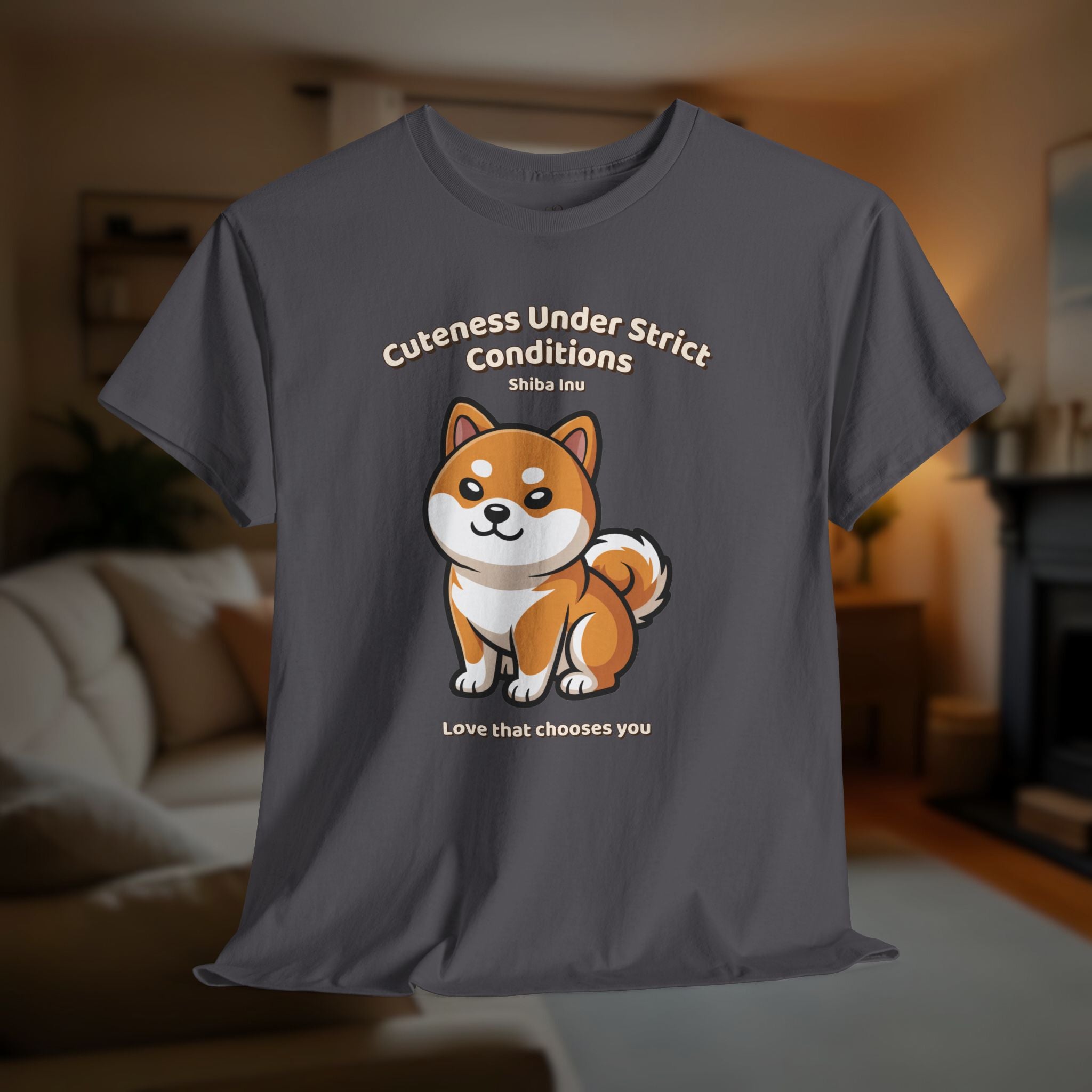 Unisex T-Shirt – Cuteness Under Strict Conditions: Shiba Inu Everyday Moments Edition
