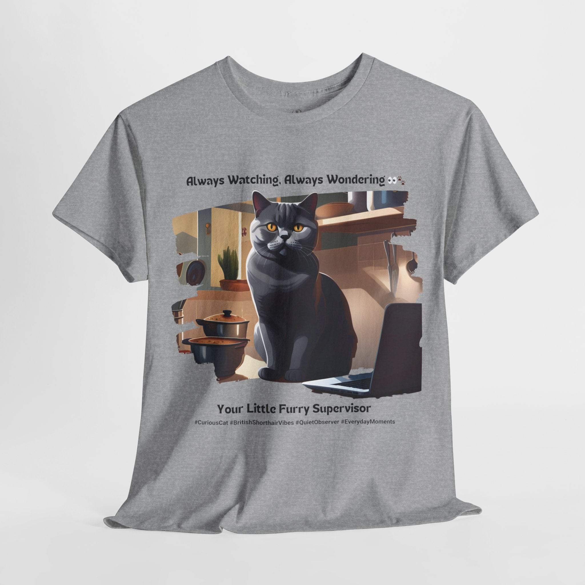Unisex “Quiet Observer” British Shorthair T‑Shirt – Observant Kitty Gift