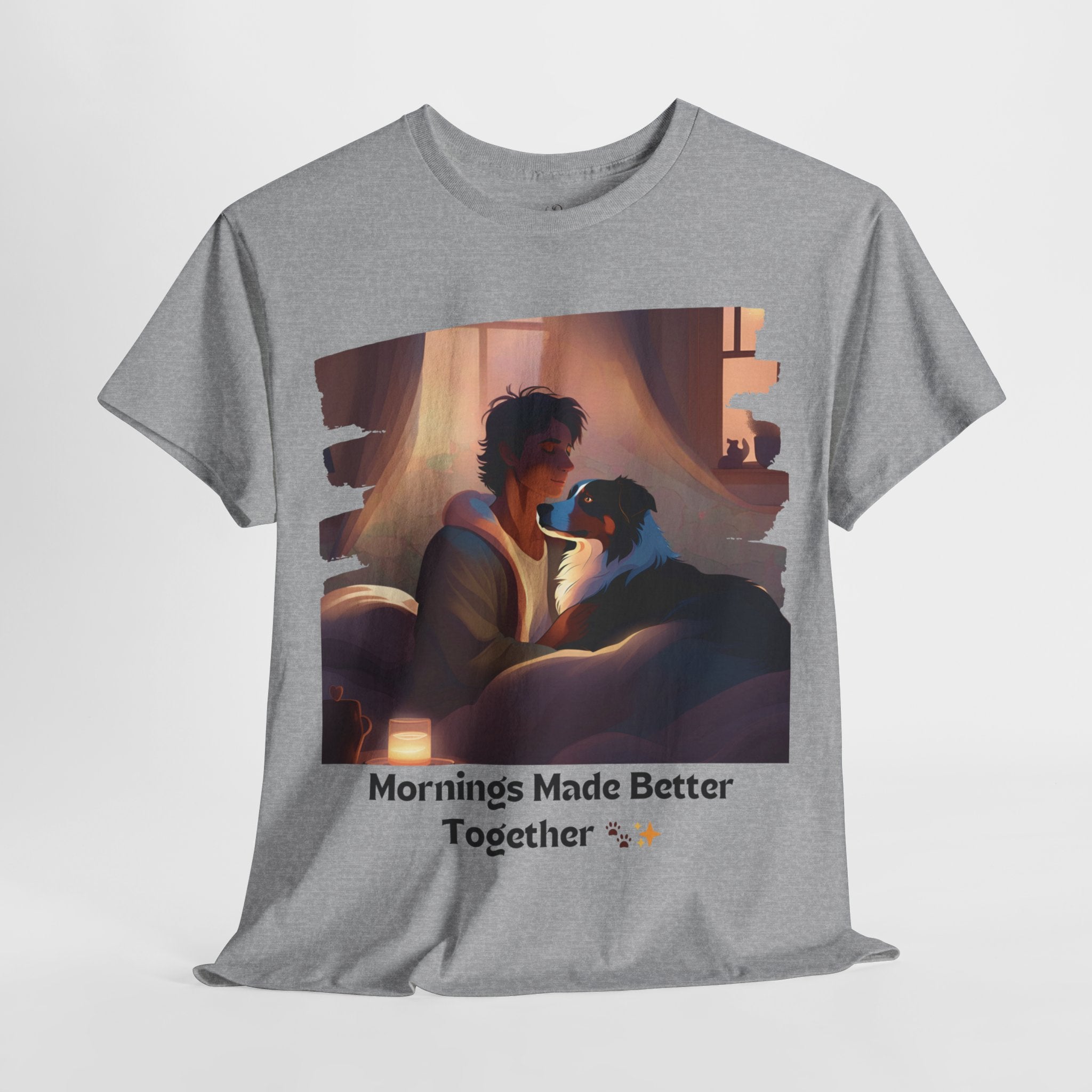 Men’s “Mornings Made Better with My Aussie” T‑Shirt – Morning Pup Dad Gift