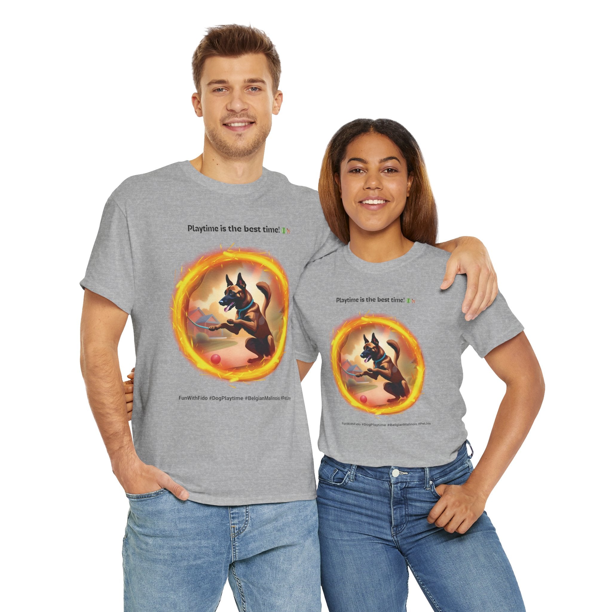 Unisex - Playtime is the Best Time: Belgian Malinois T-Shirt