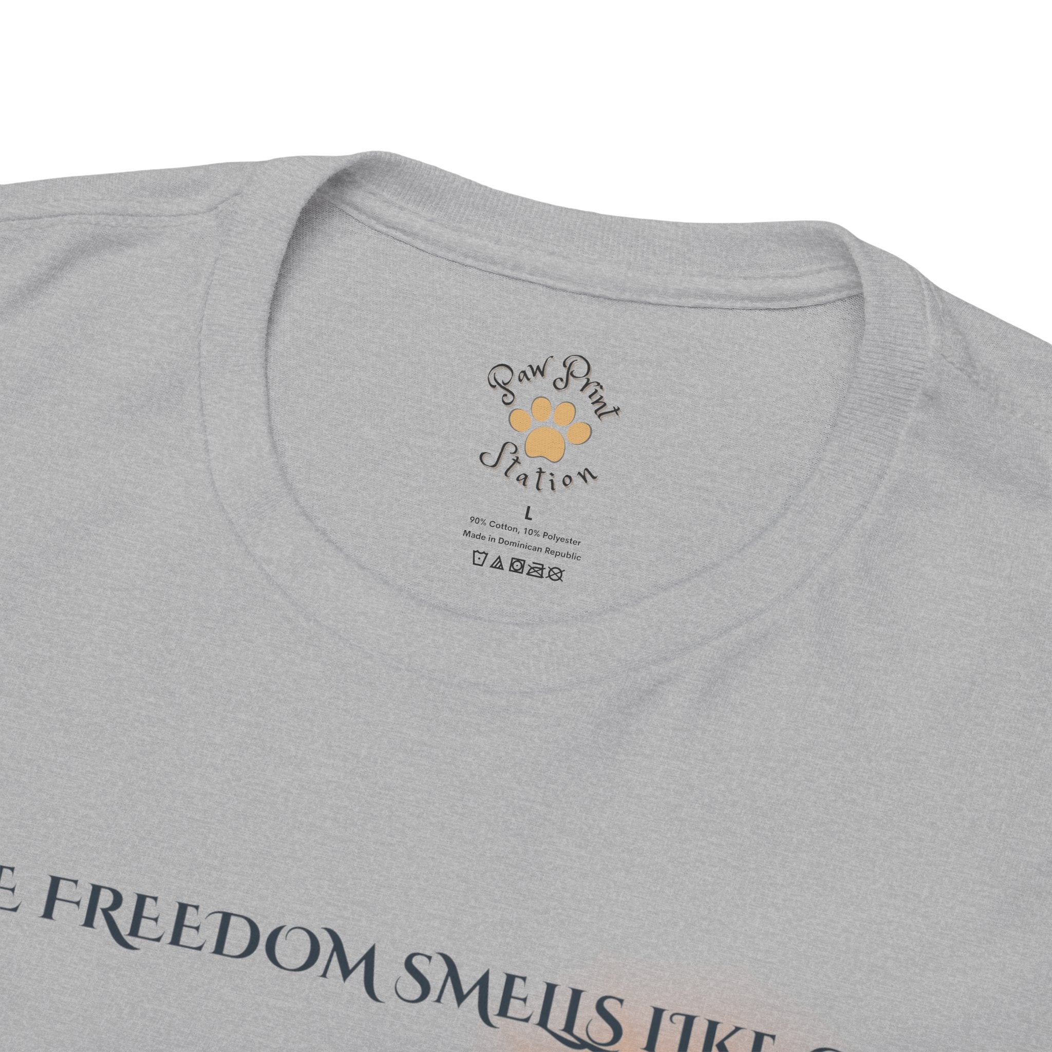 Unisex “Where Freedom Smells Like Grass” Shiba Inu T-Shirt – Dog Adventure Lover Tee