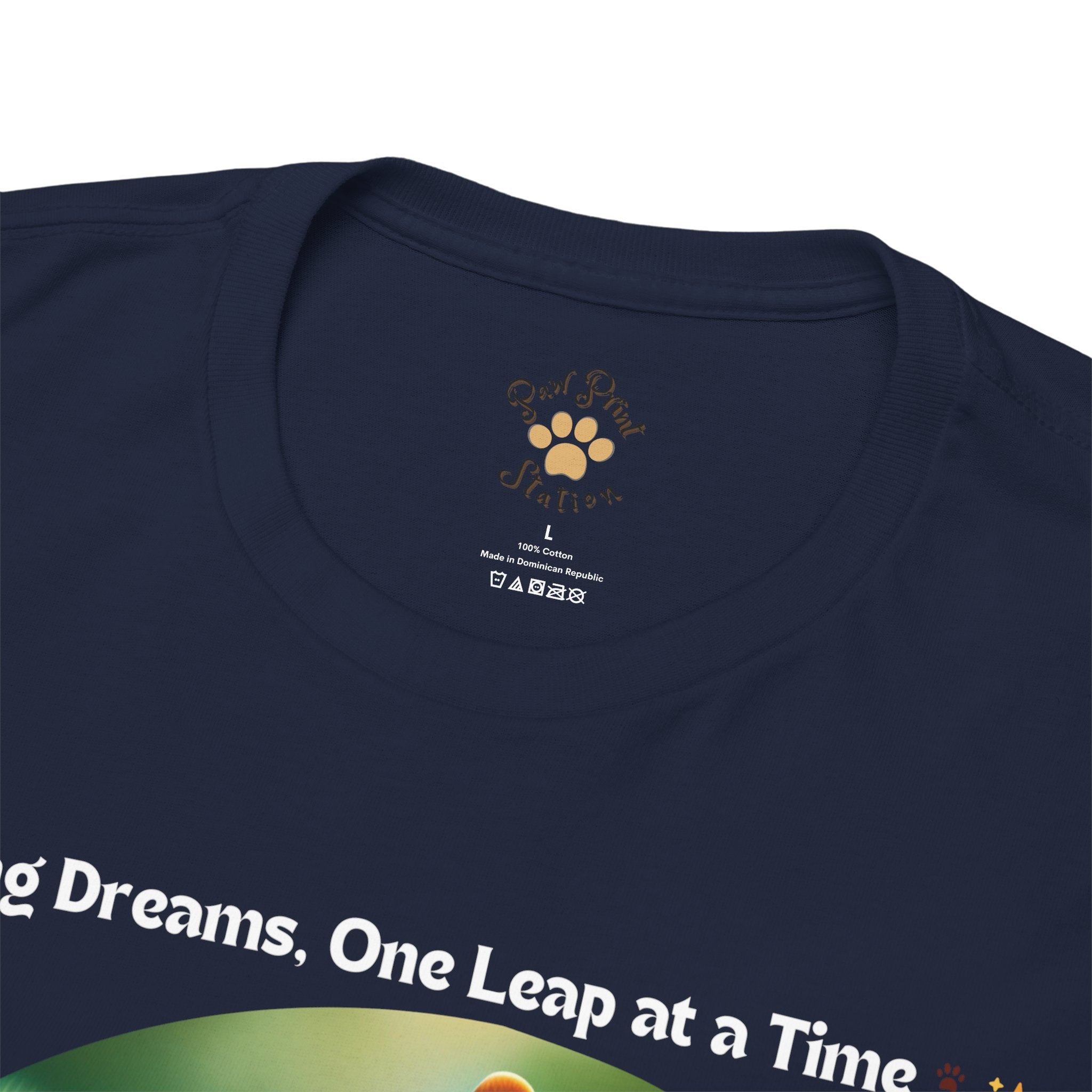 Unisex “Chasing Dreams, One Leap at a Time” Shiba Inu T‑Shirt – Ambitious Pup Gift