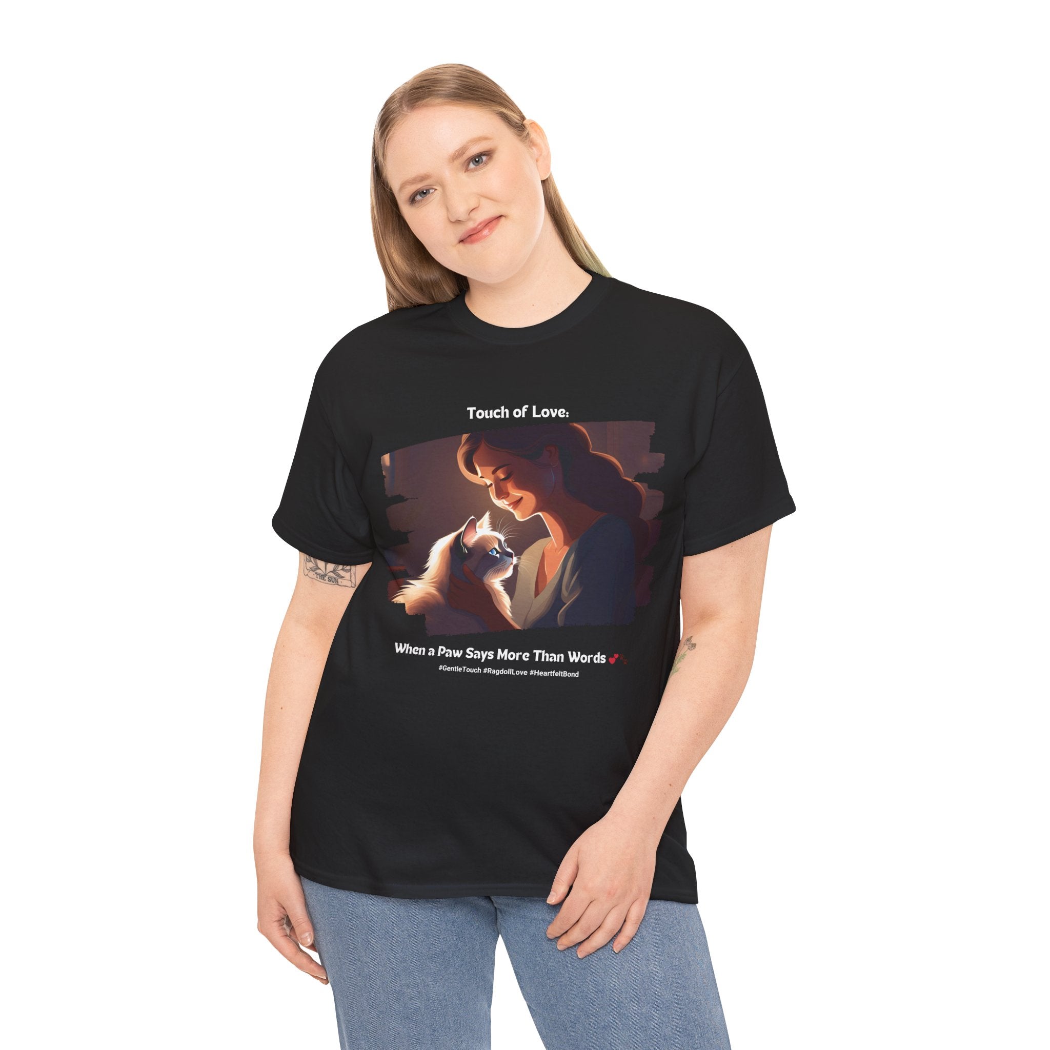 Women’s “Paw‑sitively Adorable” Ragdoll T‑Shirt – Cute Cat Mom Gift