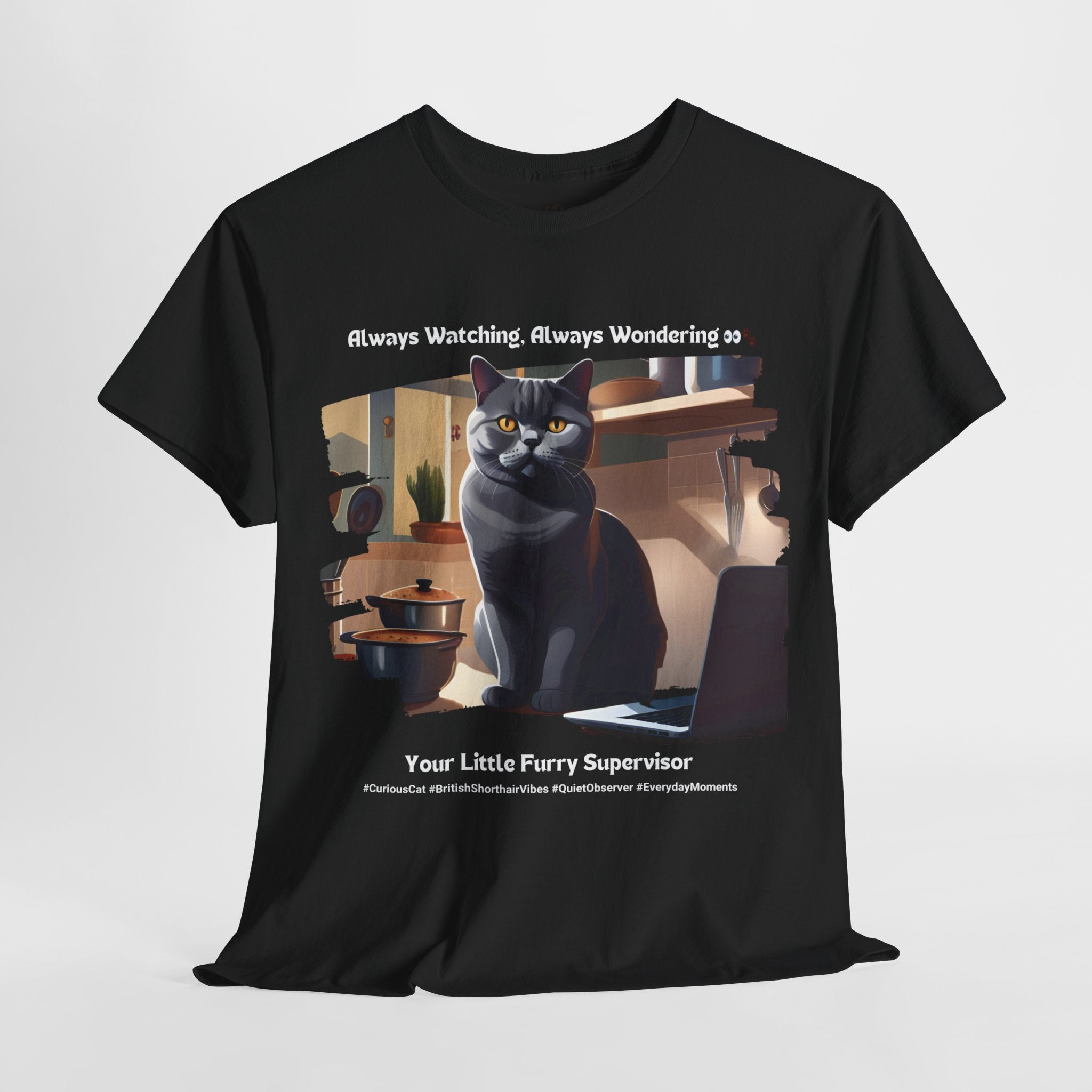 Unisex “Quiet Observer” British Shorthair T‑Shirt – Observant Kitty Gift