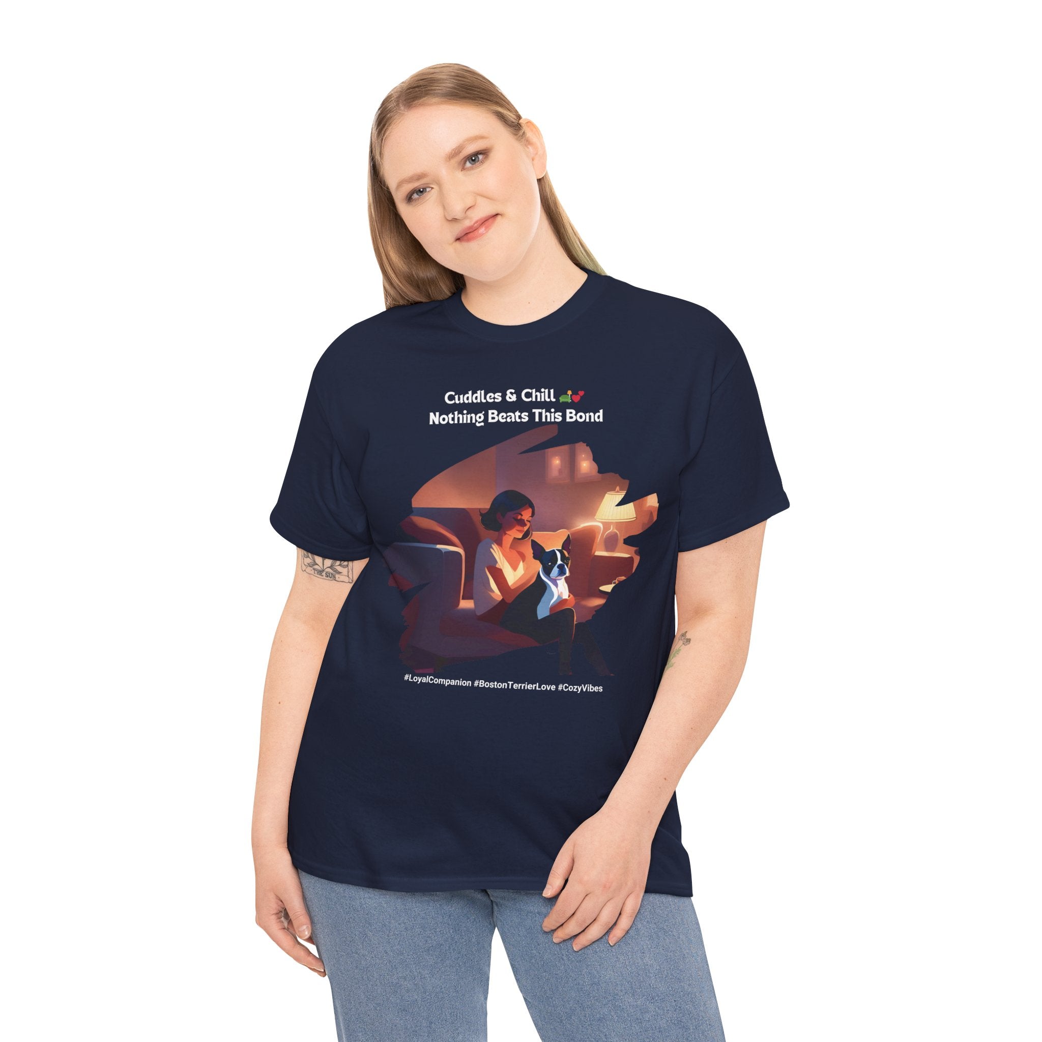 Women’s “Loyal Companion” Boston Terrier T‑Shirt – Faithful Pup Mom Gift