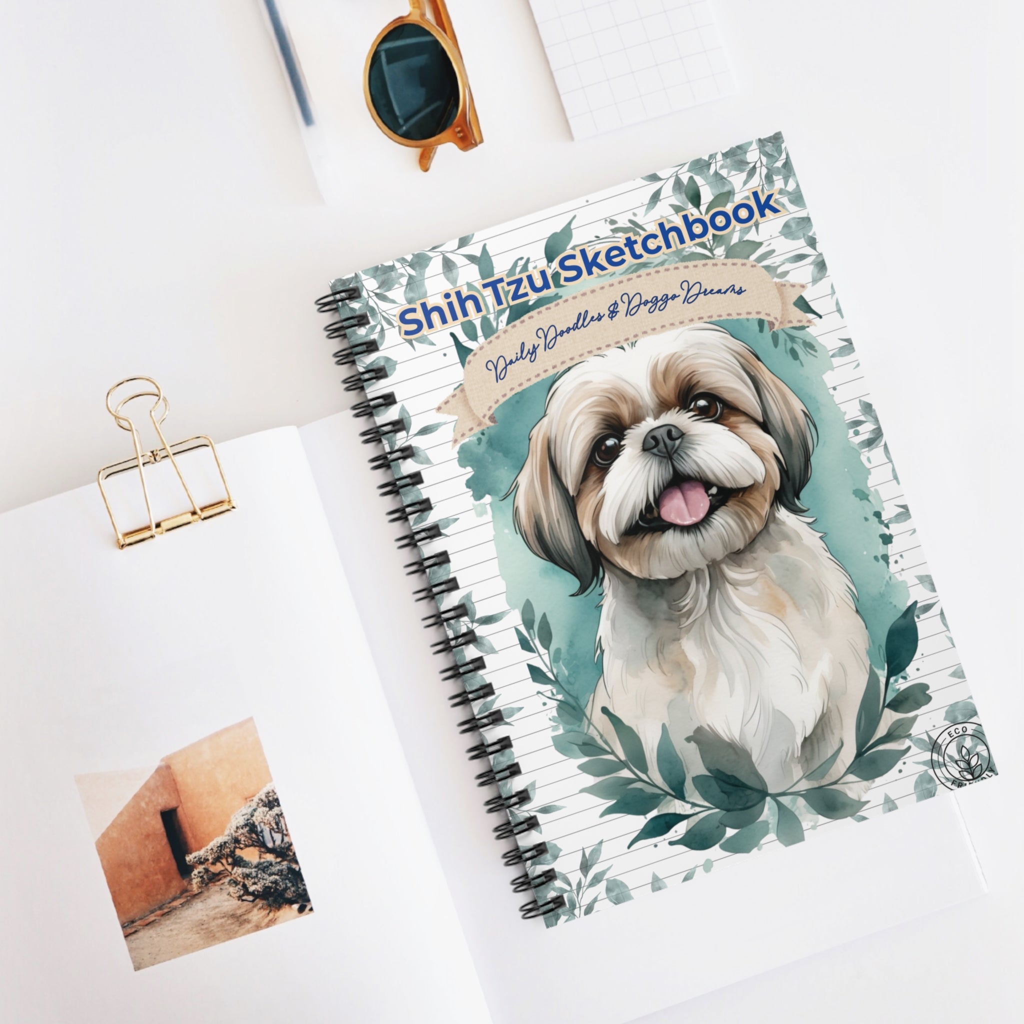 Shih Tzu Sketchbook - Perfect for Dog Lovers, Pet Owners, Journaling, Gift for Dog Lovers, Cute Animal Notebook, Spiral Notebook