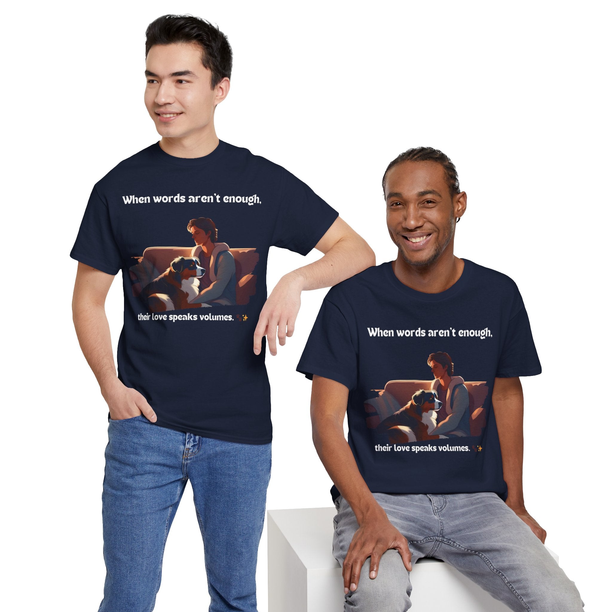 Men's - When Words Aren't Enough: Aussie Love T-Shirt