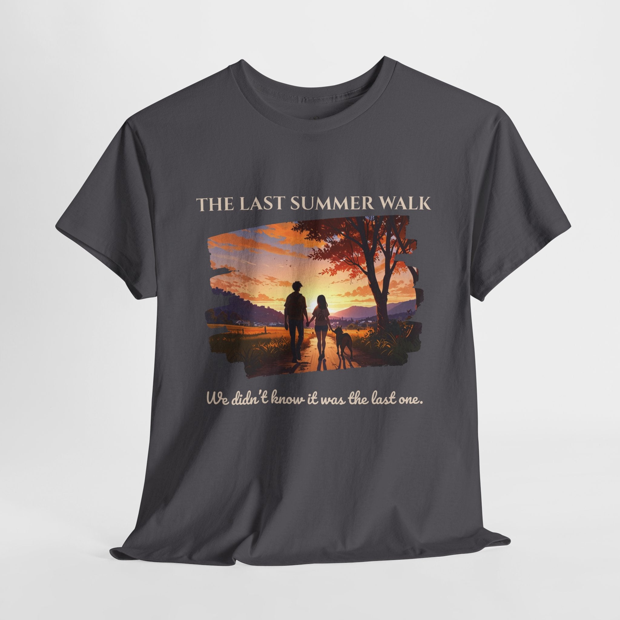Unisex “The Last Summer Walk” Pet Parent T-Shirt – Sentimental Late Summer Dog Lover Tee