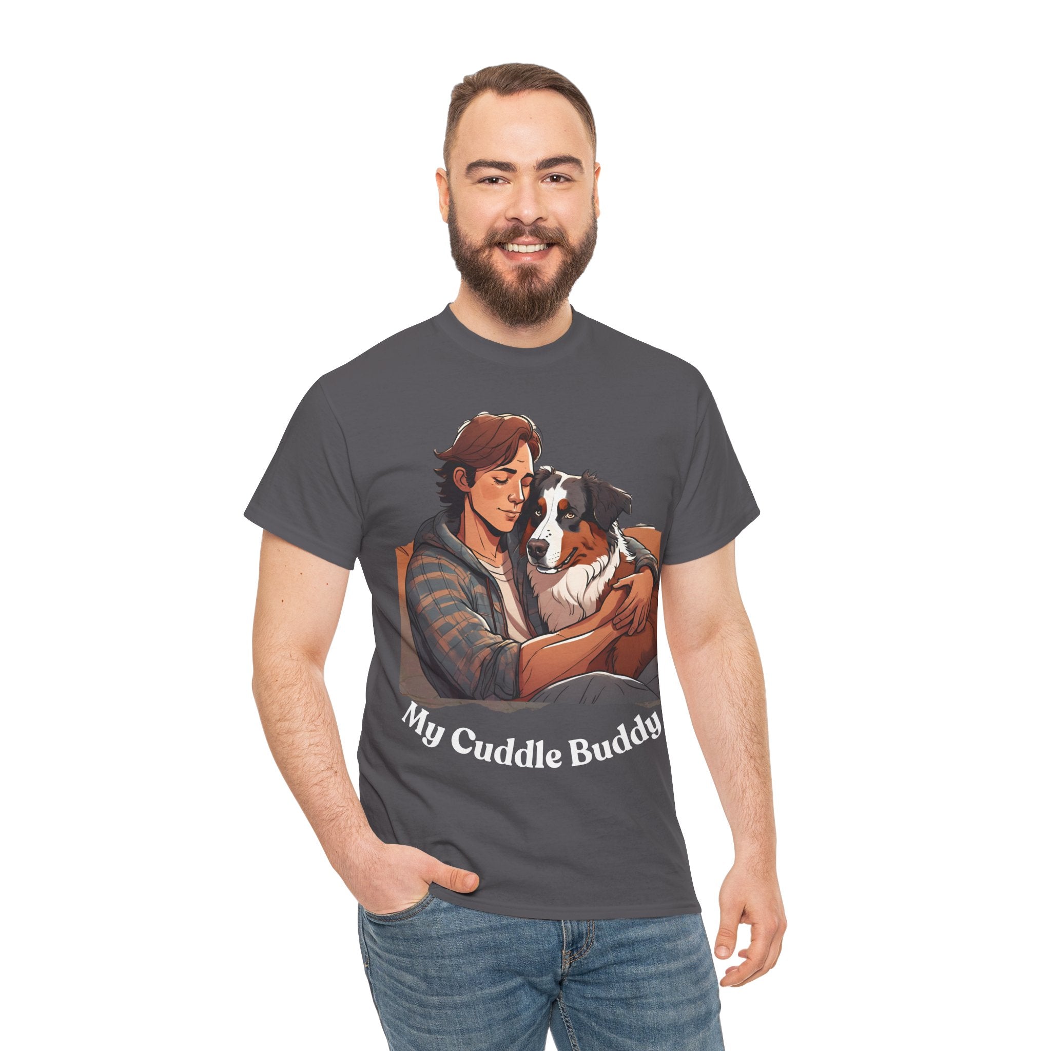 Men's - My Cuddle Buddy: Australian Shepherd T-Shirt