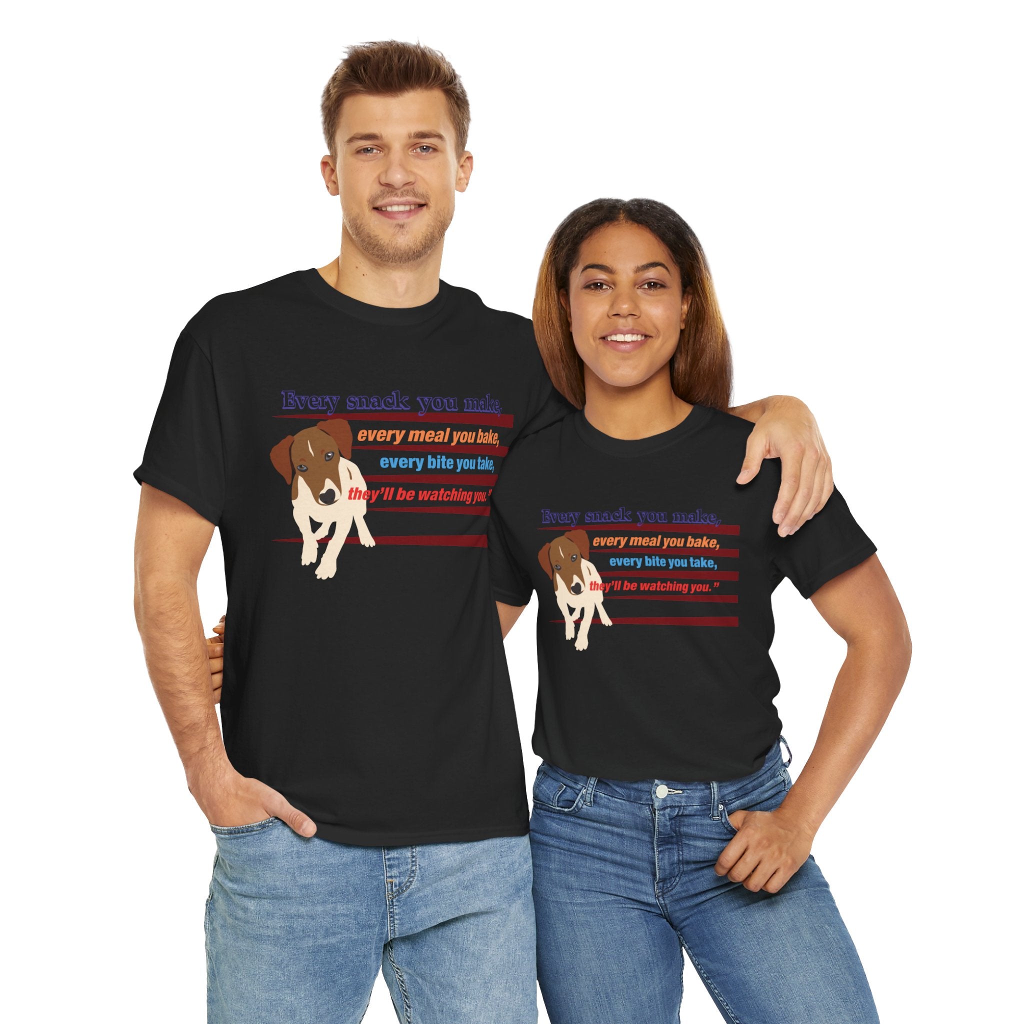 Unisex “Snack Thief” Dog T‑Shirt – Mischievous Pup Gift