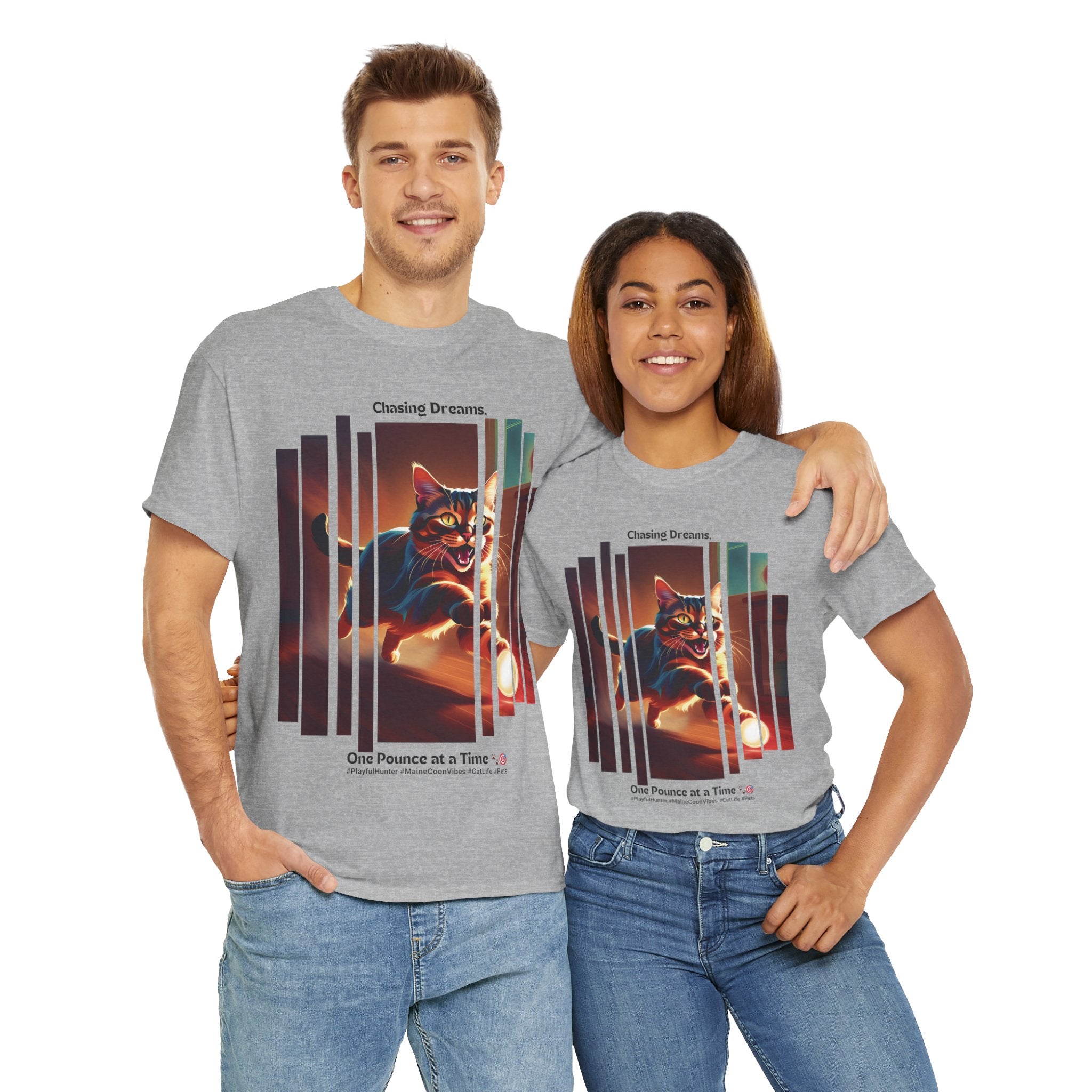 Unisex - Chasing Dreams, One Pounce at a Time T-Shirt