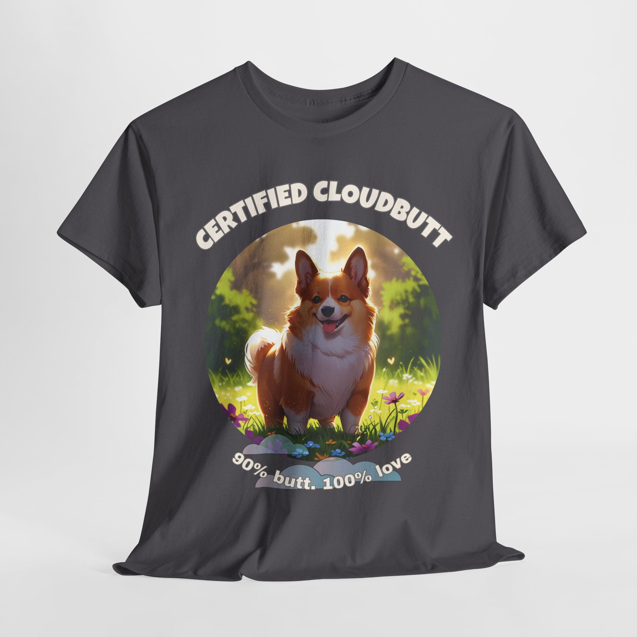 Unisex “Certified Cloudbutt” Corgi T-Shirt – Funny Pet Tee for Dog Lovers