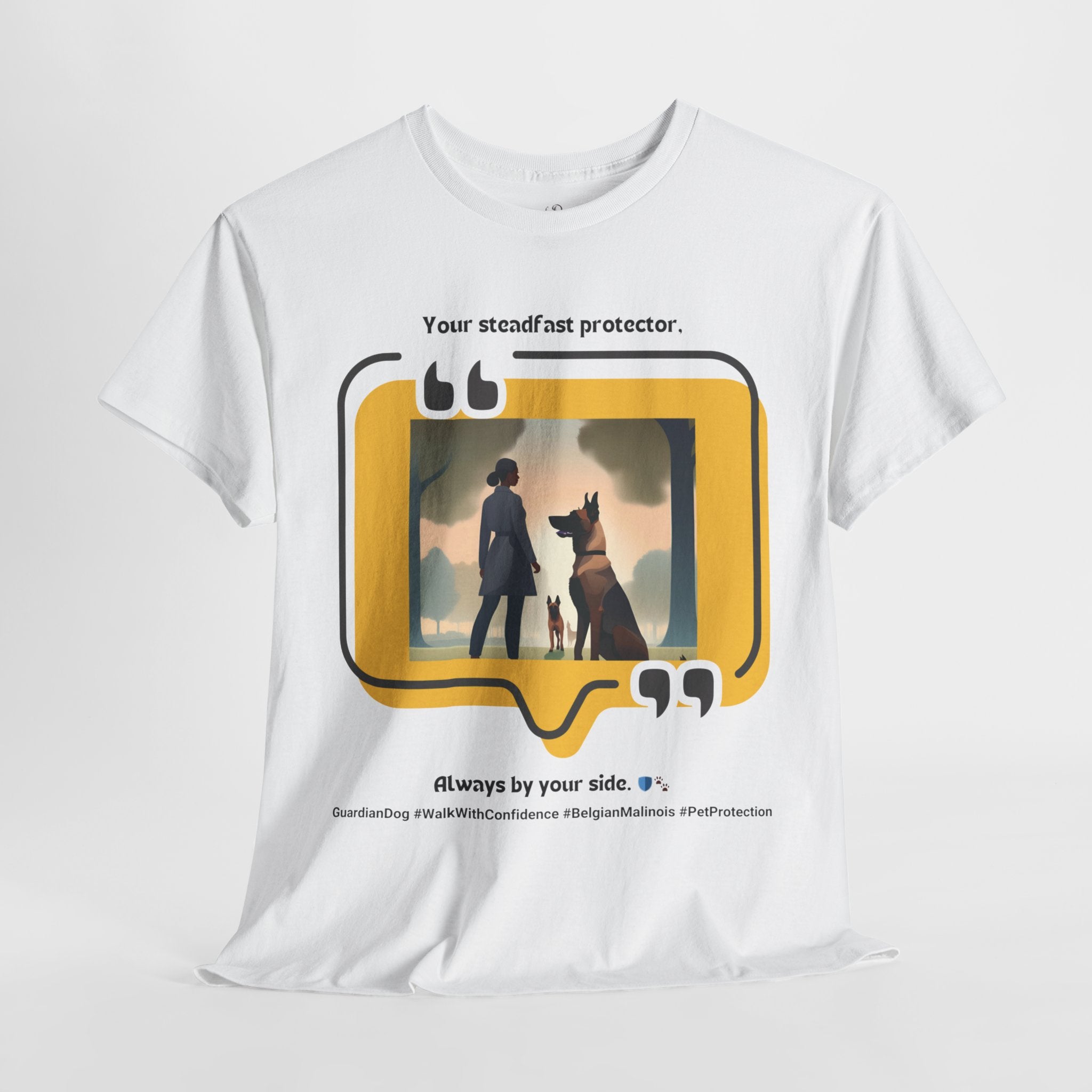 Women’s “Your Steadfast Protector” Belgian Malinois T‑Shirt – Guardian Pup Mom Gift