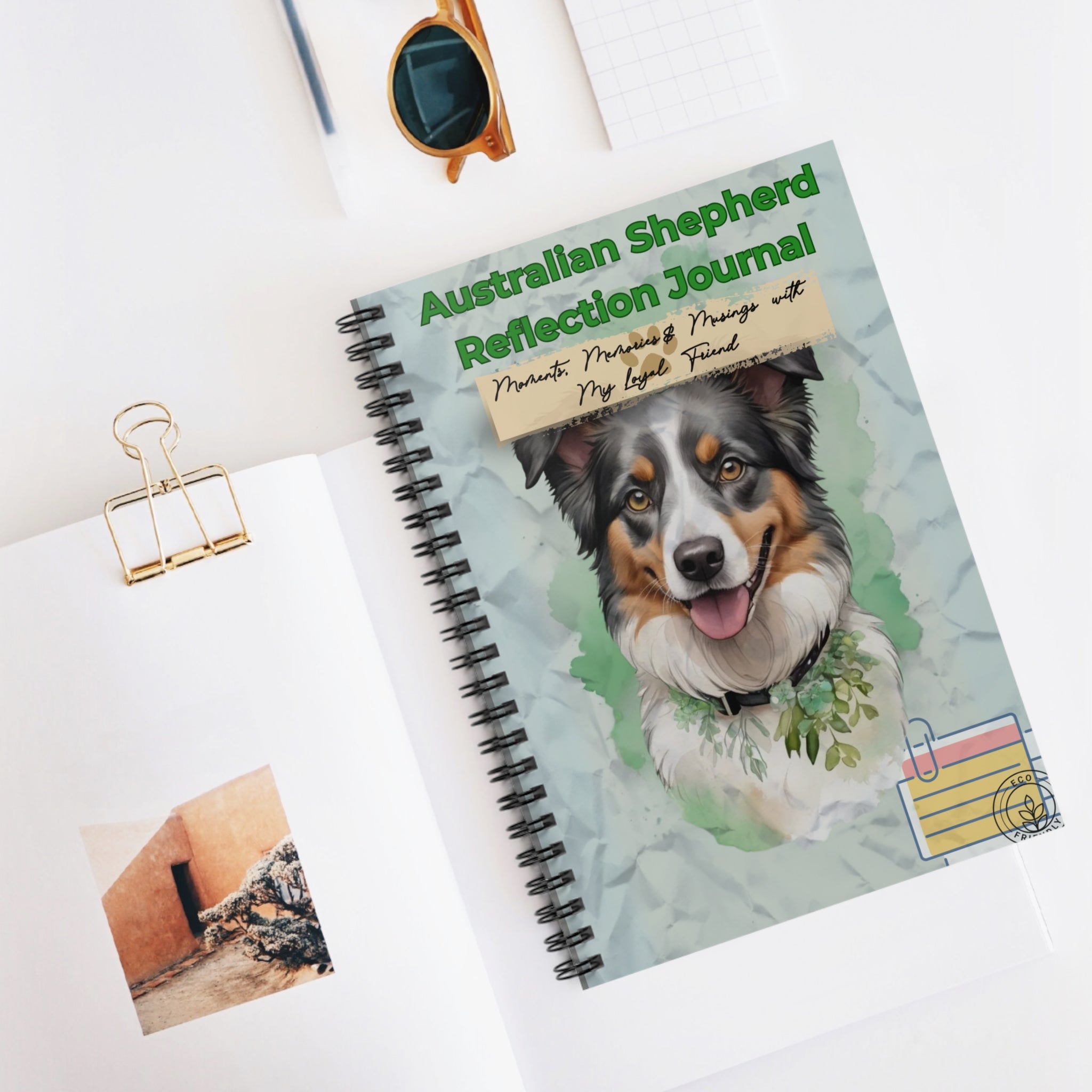 Australian Shepherd Reflection Notebook - Perfect for Dog Lovers, Gifts for Pet Owners, Journal for Memories, Writing, or Sketching