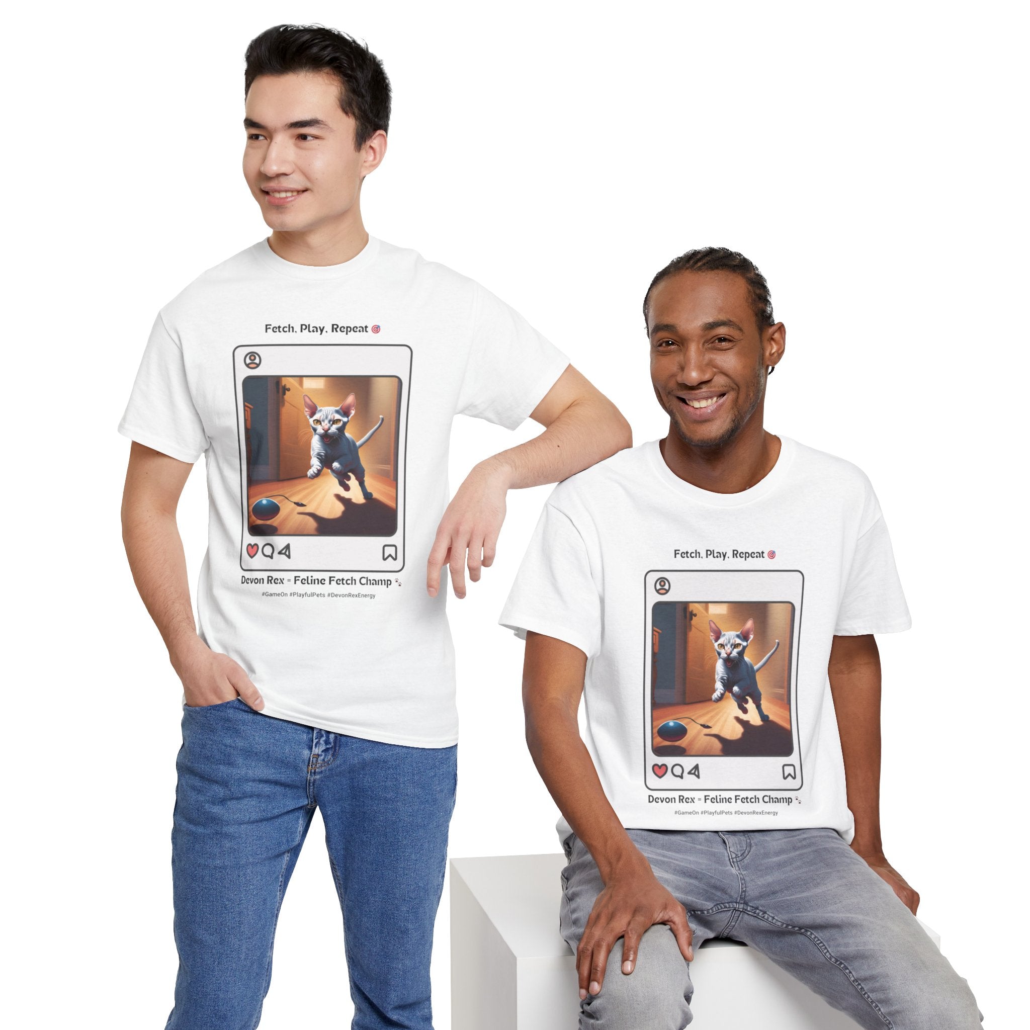 Unisex - Devon Rex: Feline Fetch Champ T-Shirt