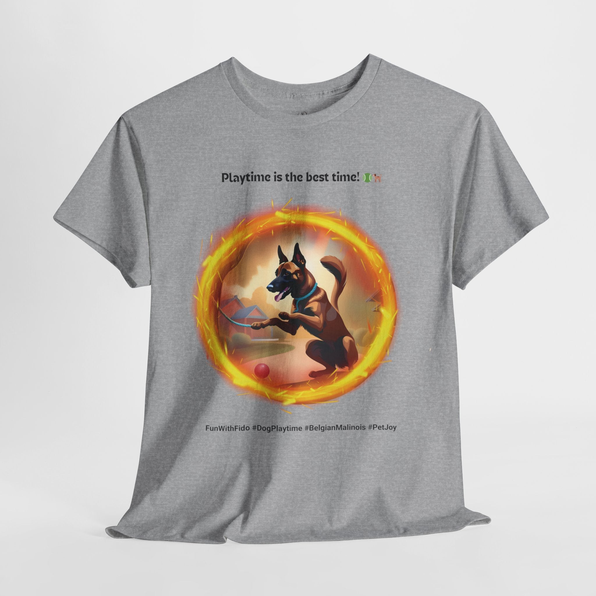 Unisex - Playtime is the Best Time: Belgian Malinois T-Shirt