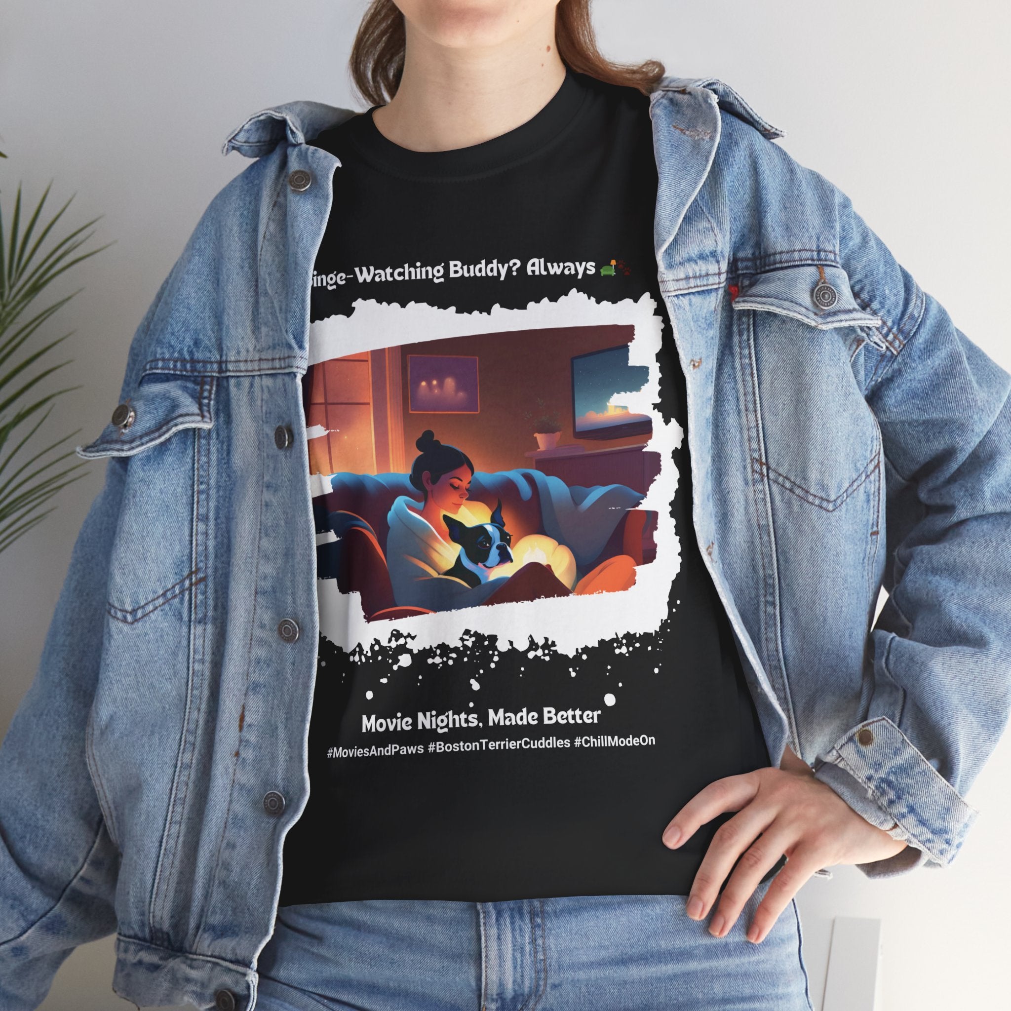 Women's - Movie Nights, Made Better: Boston Terrier T-Shirt