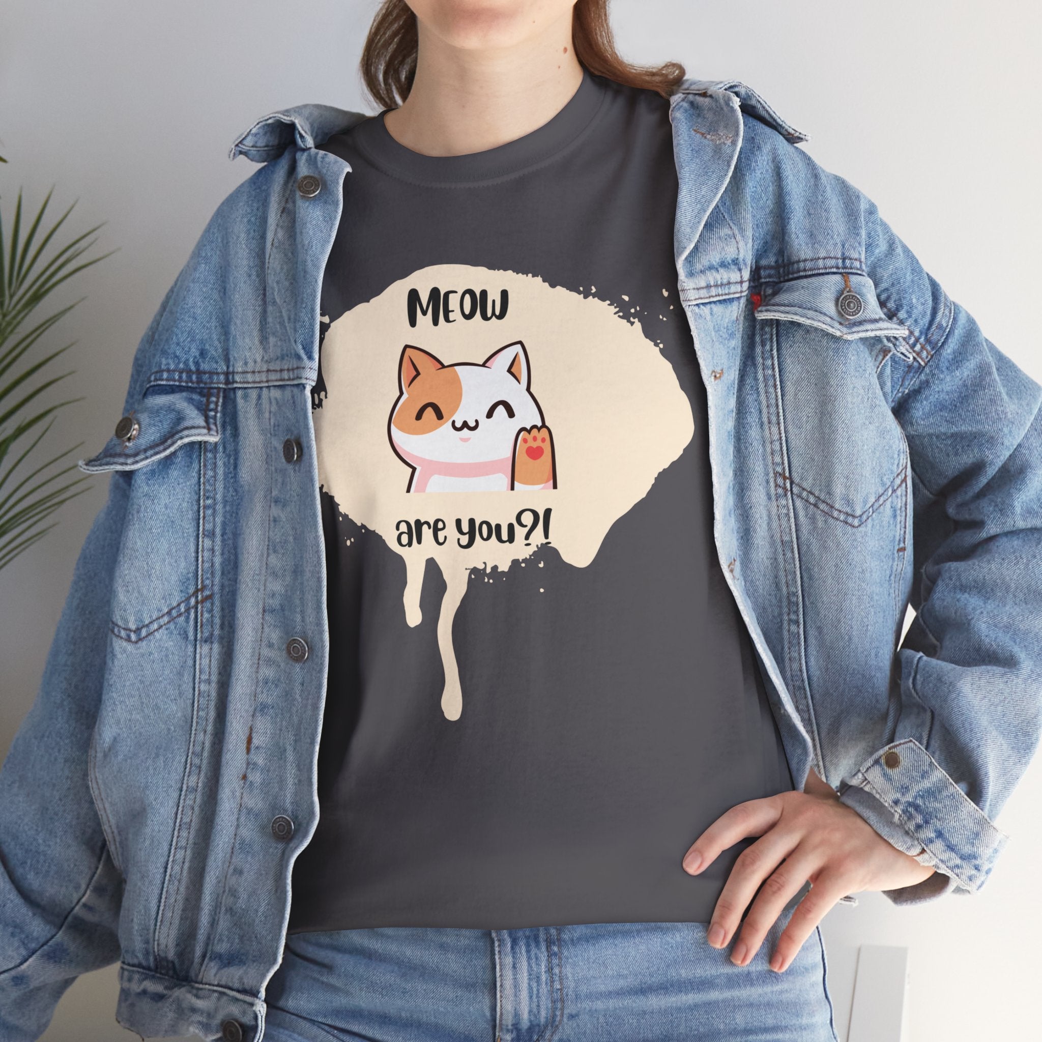 Unisex “Meow Are You?” T-Shirt – Playful Greeting, Cat Lover Gift