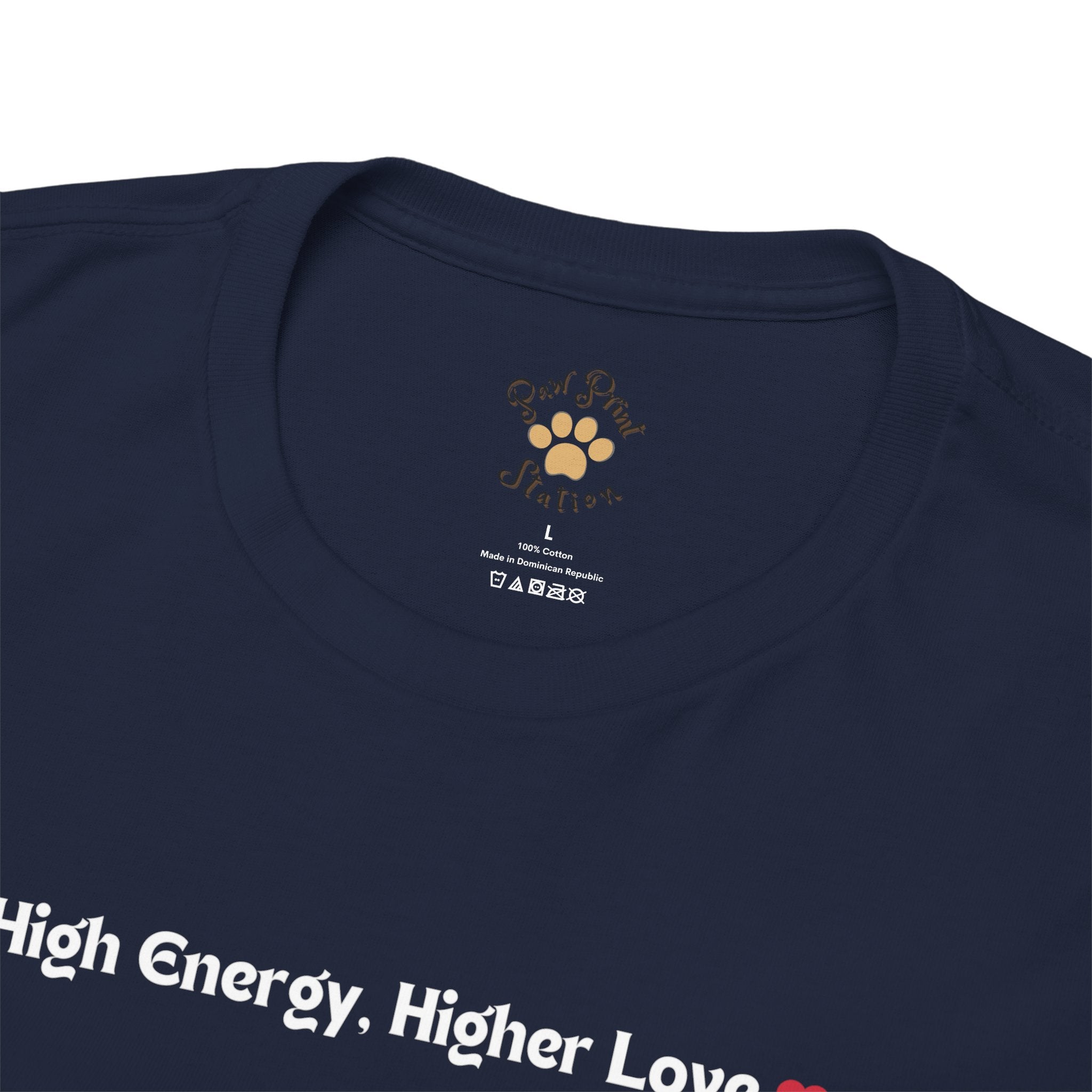 Women’s “High Energy, Higher Love” Australian Shepherd T‑Shirt – Energetic Pup Mom Gift