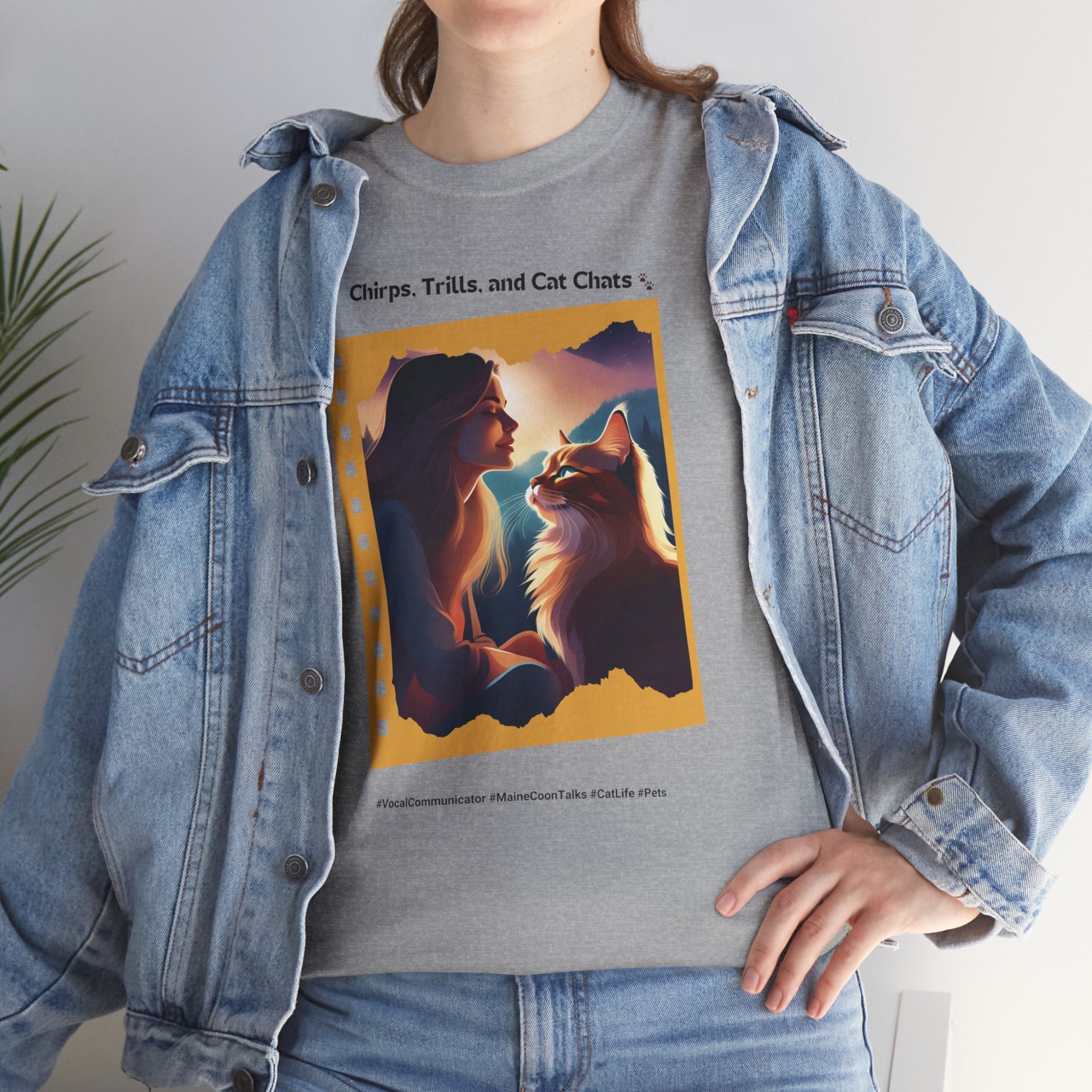 Women's - Chirps, Trills, and Cat Chats: Maine Coon Conversations T-Shirt
