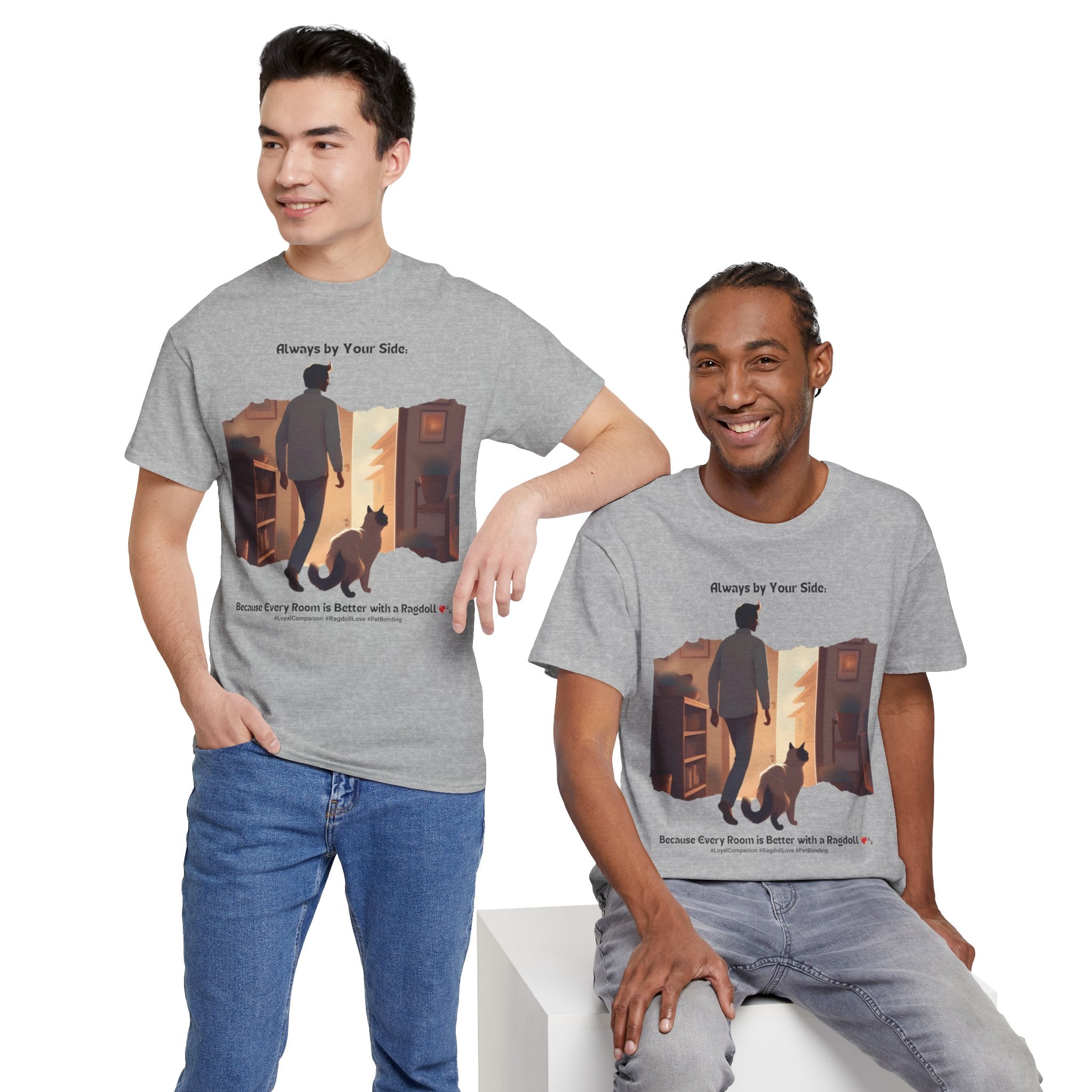 Men's - Always by Your Side: Ragdoll Love T-Shirt
